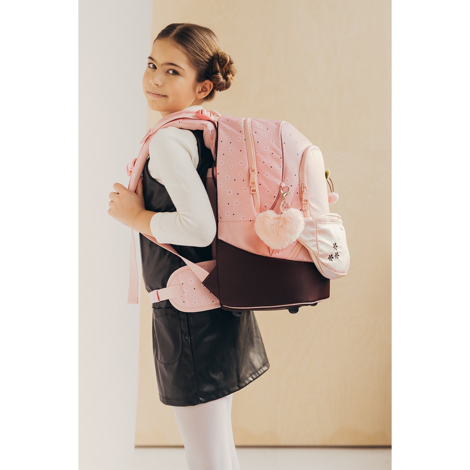 Premium Backpack & Fanny Pack Cherry Blossom Schoolbag 2pcs.