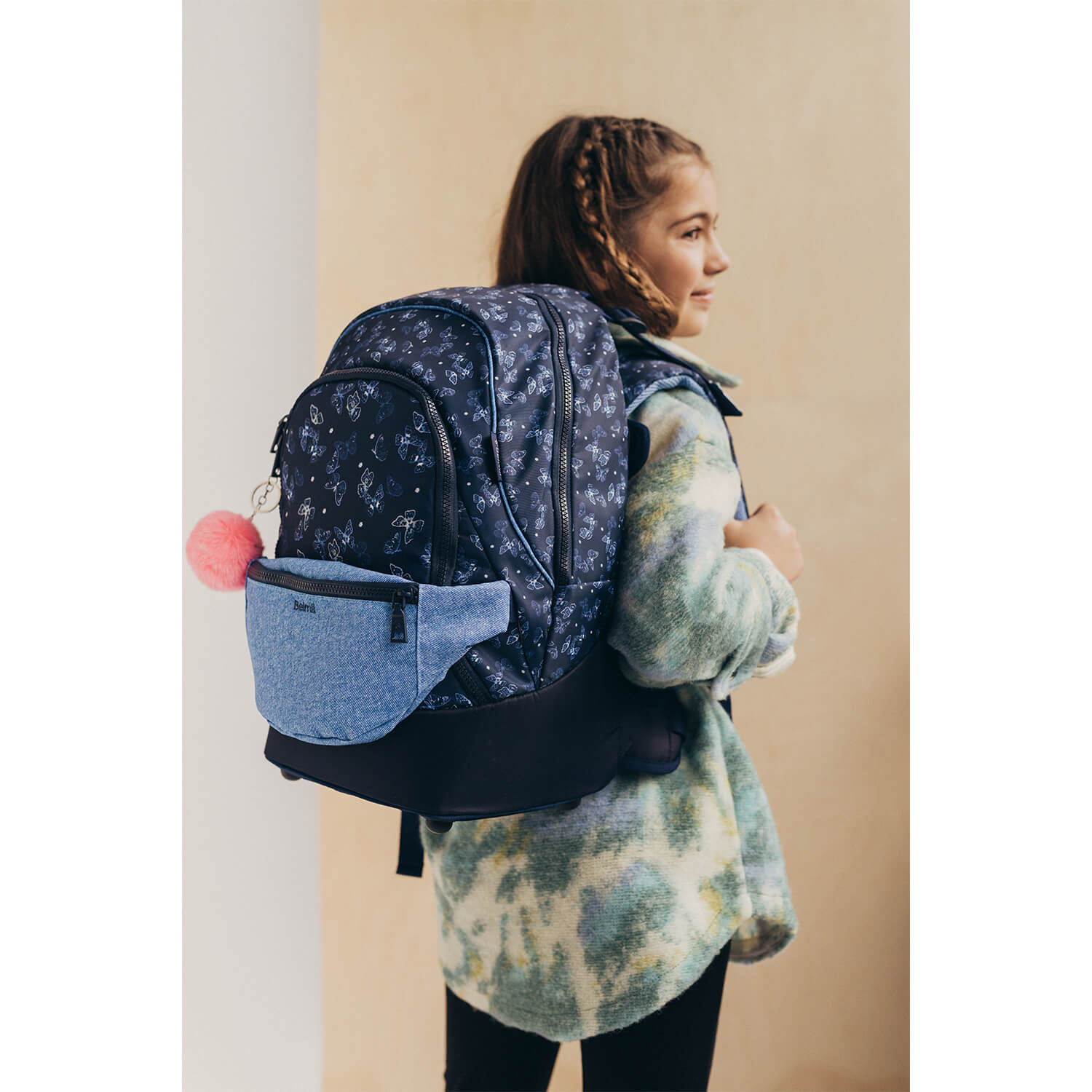 Premium Backpack & Fanny Pack Sapphire Schoolbag 2pcs.