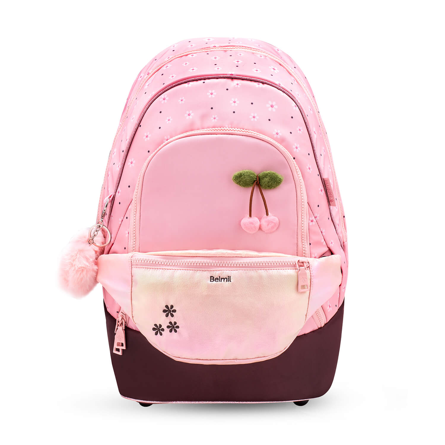 Premium Backpack & Fanny Pack Cherry Blossom Schulranzen 2tlg.