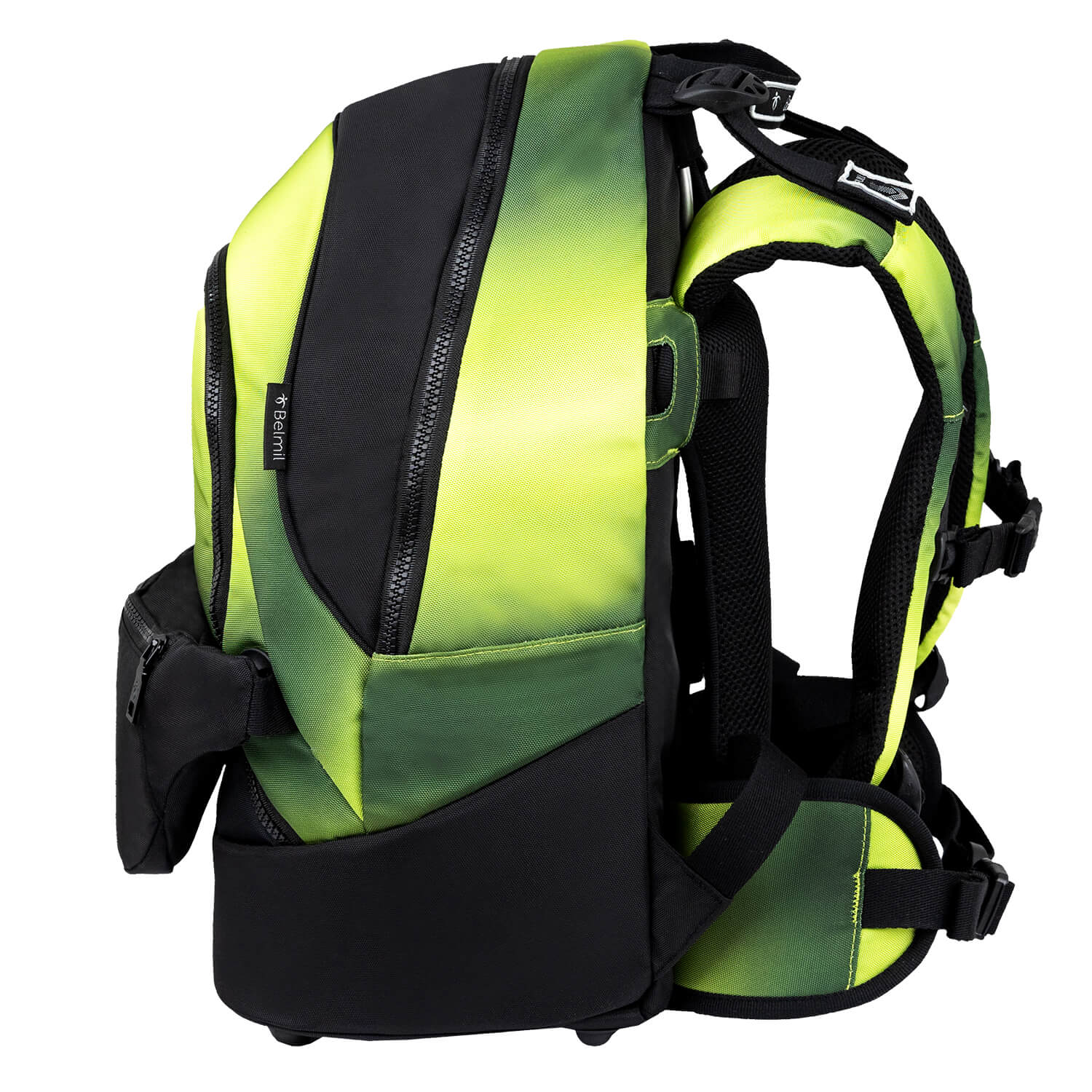 Premium Backpack & Fanny Pack Black Green Schulranzen 2tlg.