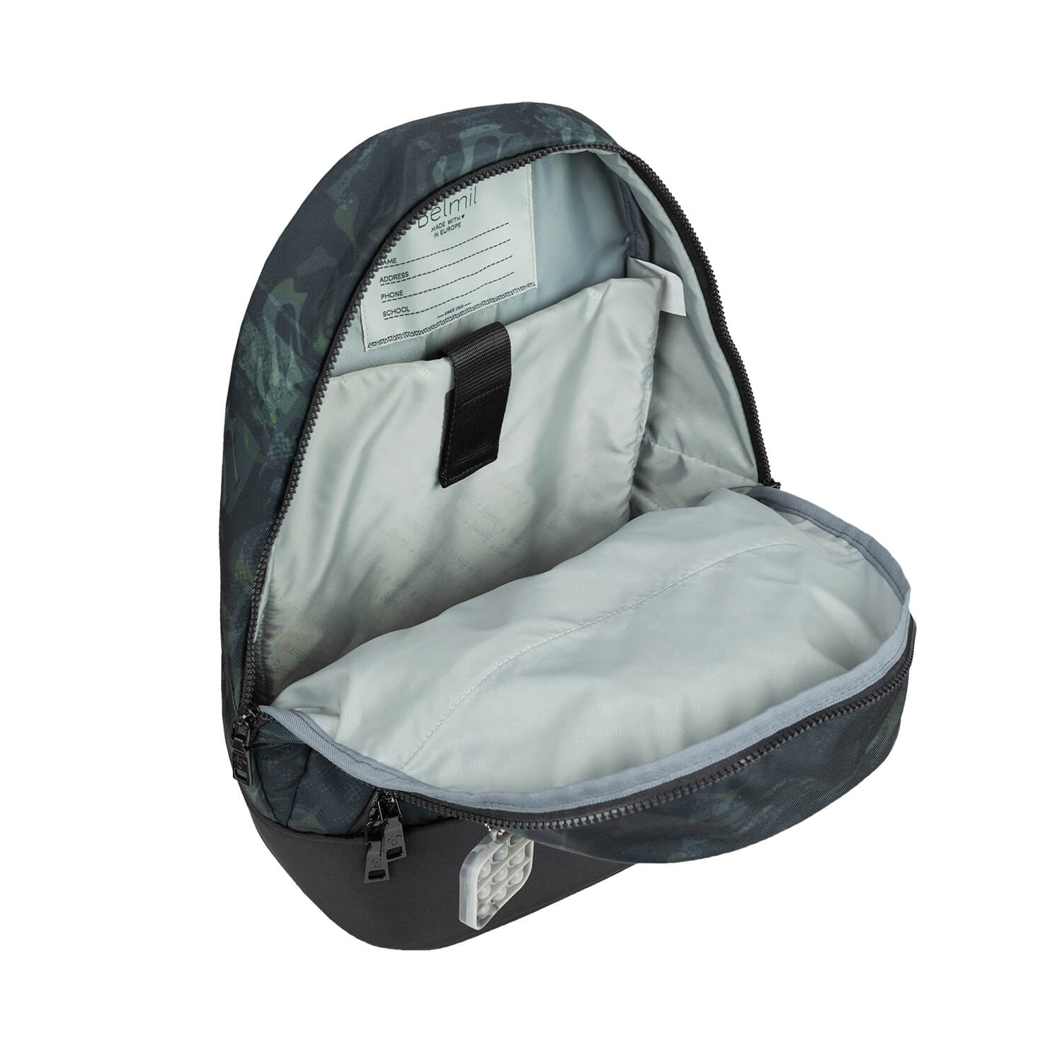 Premium Backpack & Fanny Pack Grey Stone Schoolbag 2pcs.