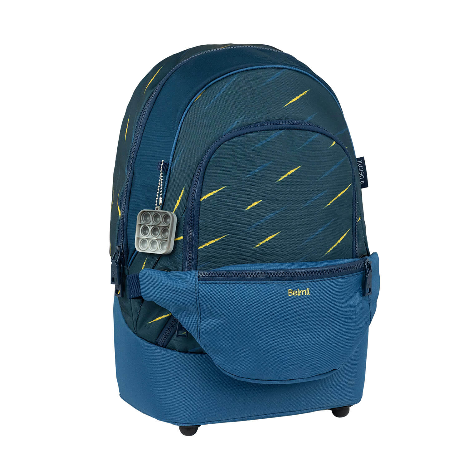 Premium Backpack & Fanny Pack Orion Blue Schoolbag 2pcs.