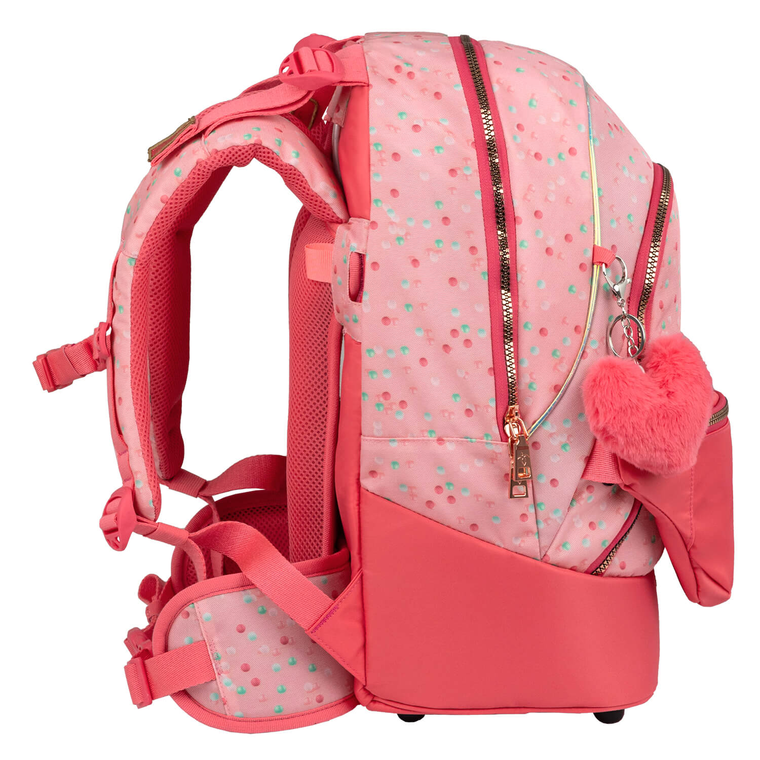 Premium Backpack & Fanny Pack Rose Quartz Schulranzen 2tlg.