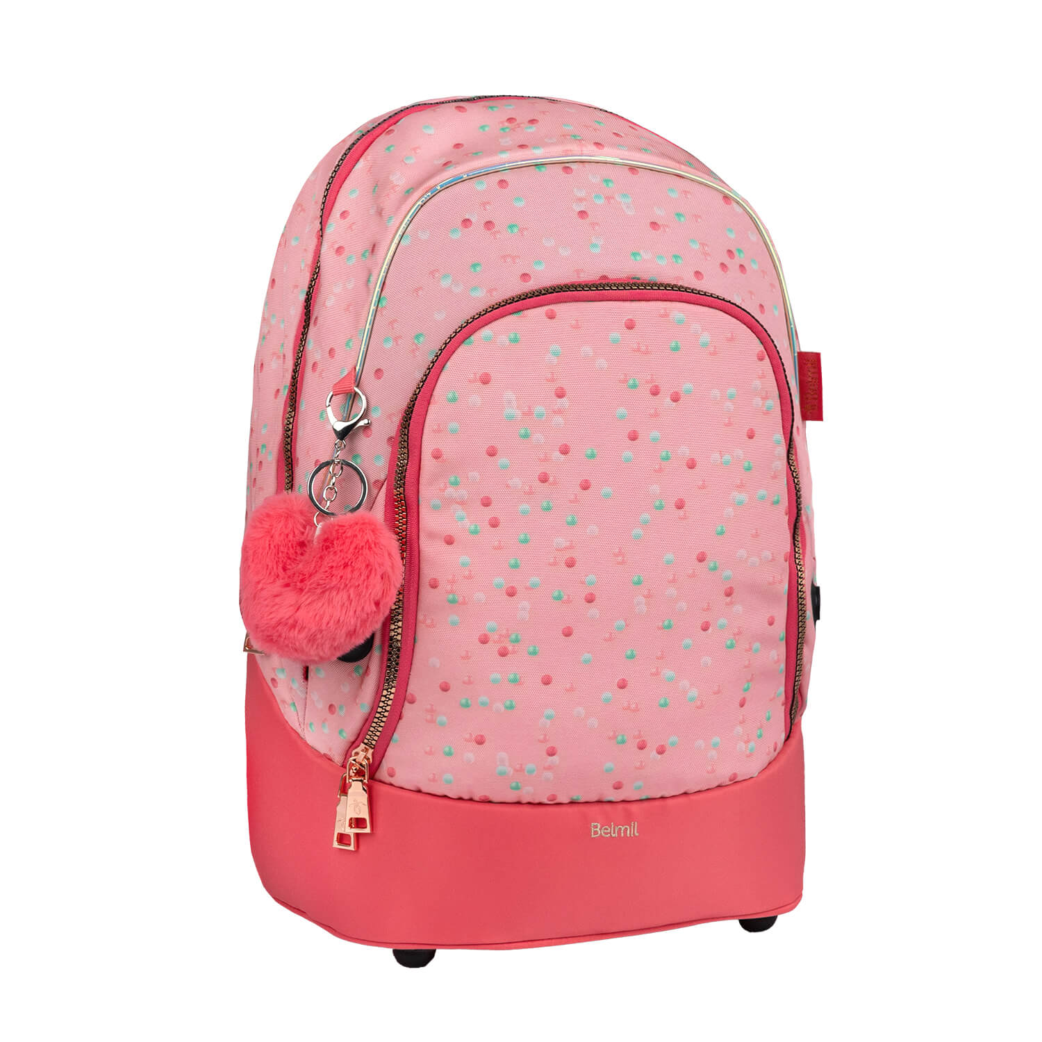 Premium Backpack & Fanny Pack Rose Quartz Schulranzen 2tlg.