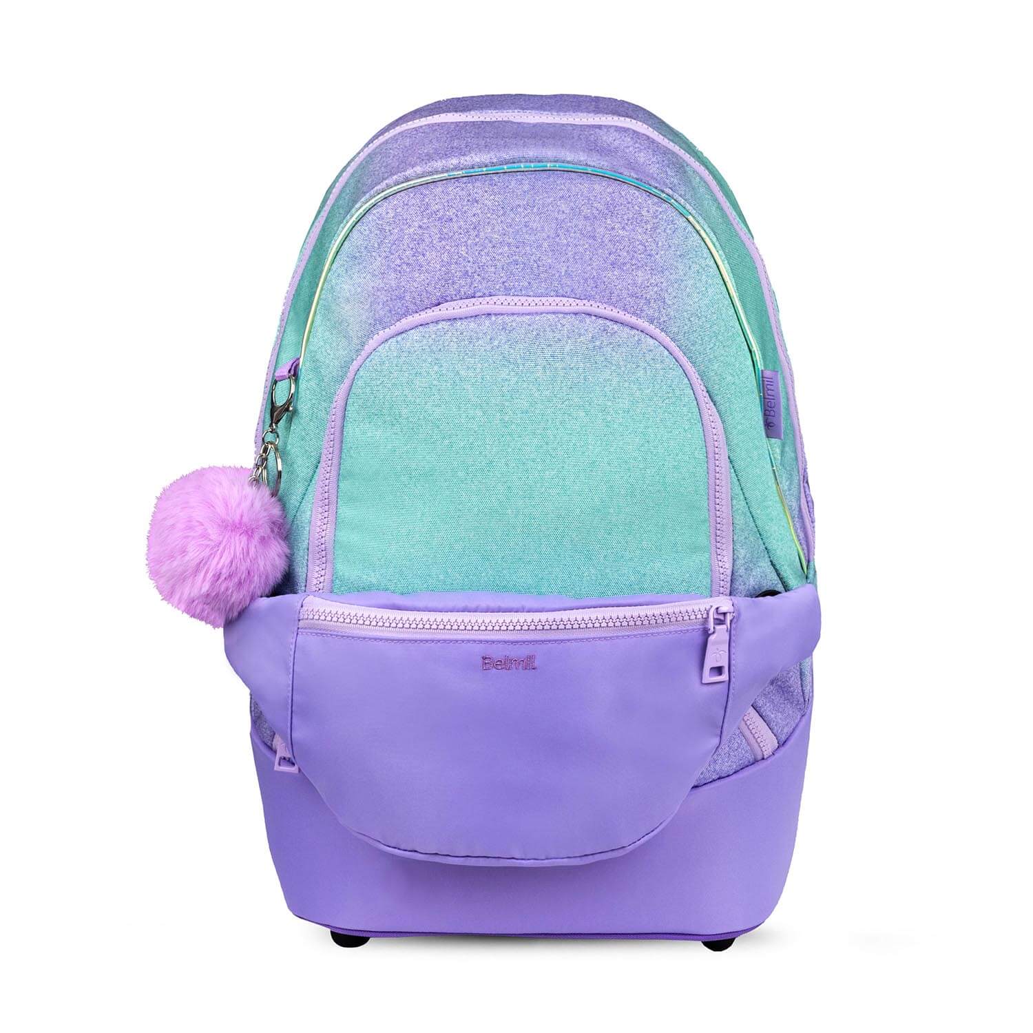 Premium Backpack & Fanny Pack Serenity Schoolbag 2pcs.