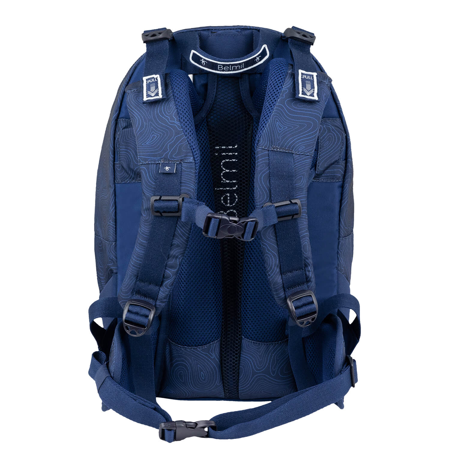 Premium Backpack & Fanny Pack Topographic Schoolbag 2pcs.