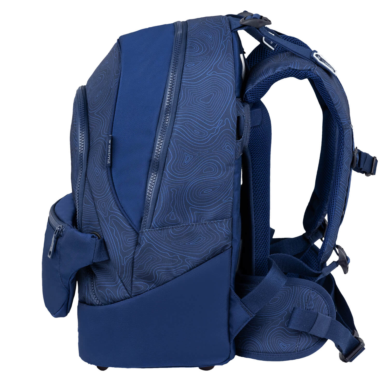 Premium Backpack & Fanny Pack Topographic Schoolbag 2pcs.
