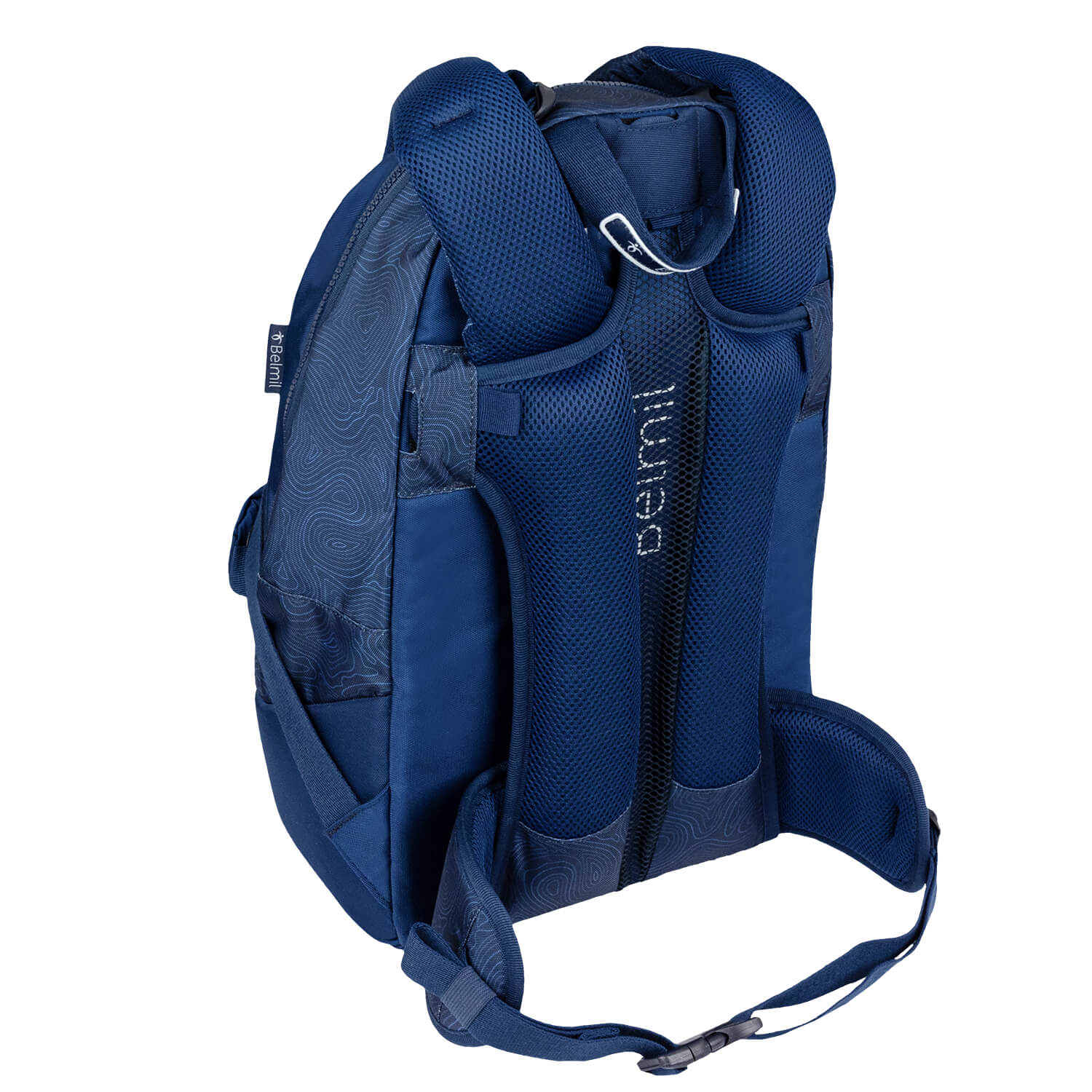 Premium Backpack & Fanny Pack Topographic Schoolbag 2pcs.