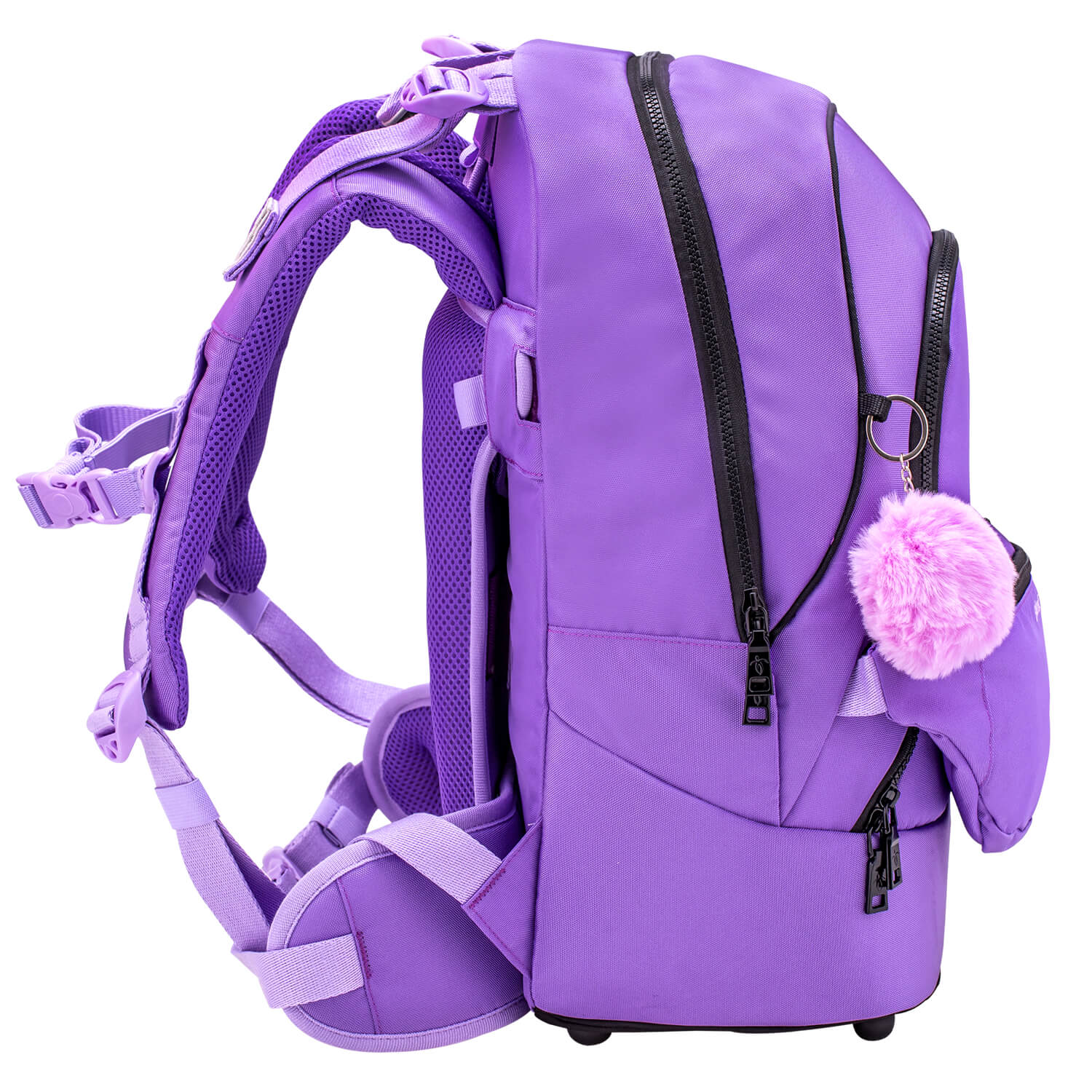 Premium Backpack & Fanny Pack Tulip Purple Schoolbag 2pcs.