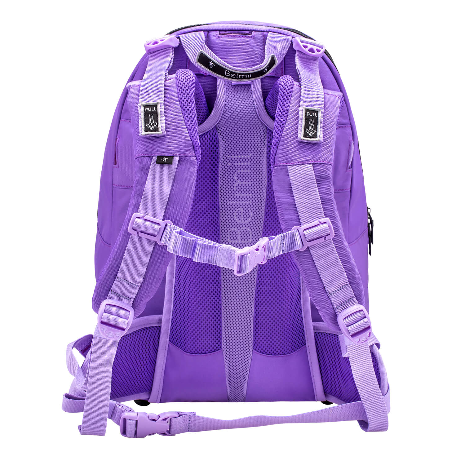 Premium Backpack & Fanny Pack Tulip Purple Schoolbag 2pcs.