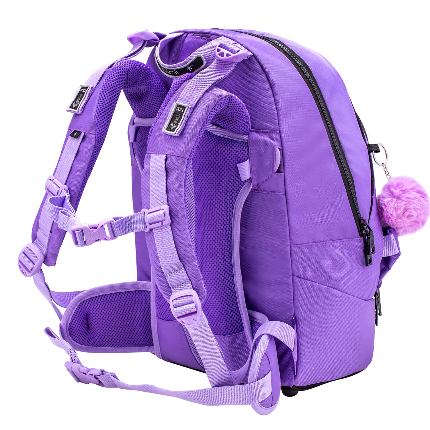 Premium Backpack & Fanny Pack Tulip Purple Schoolbag 2pcs.