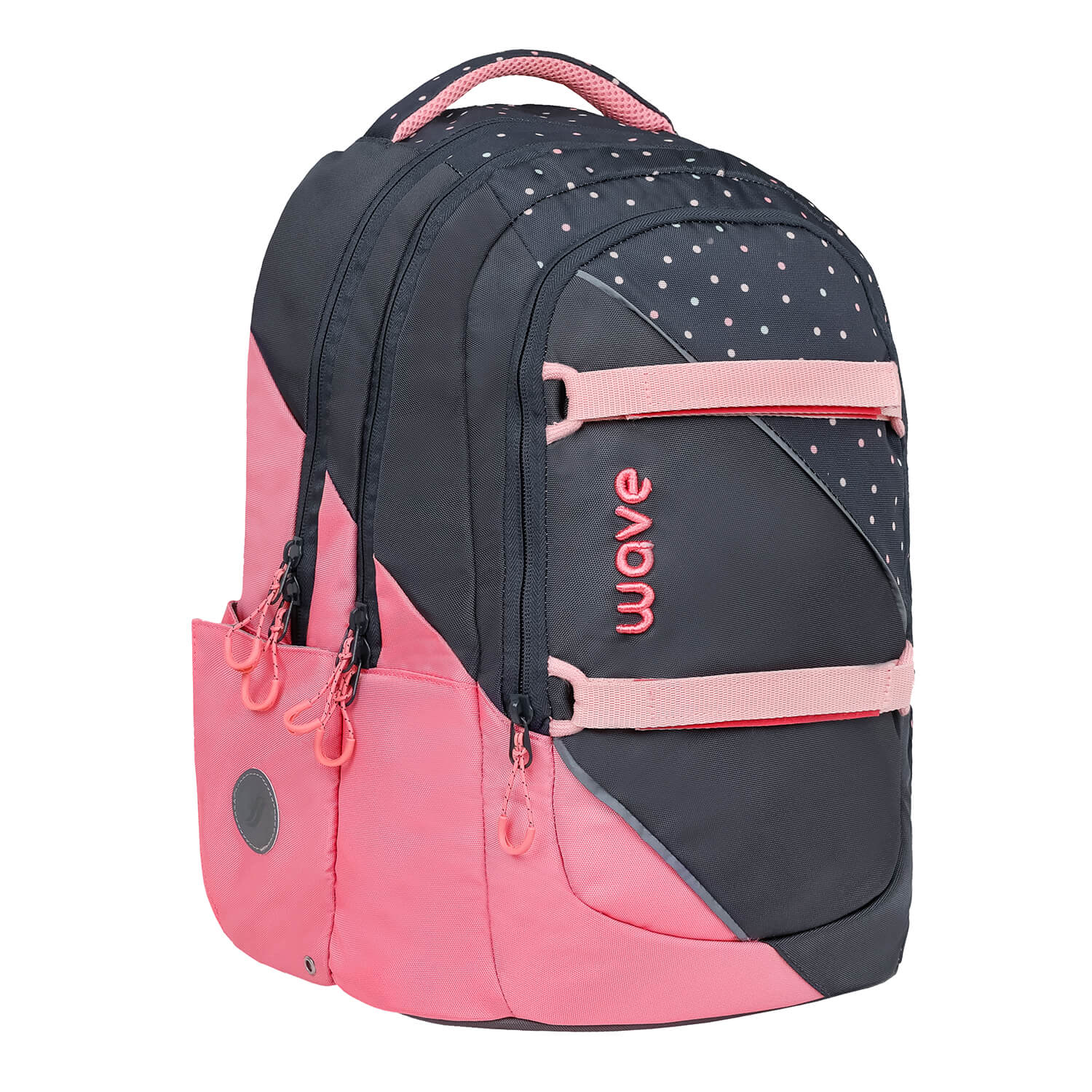 Wave Prime Dots Pinky Schulrucksack