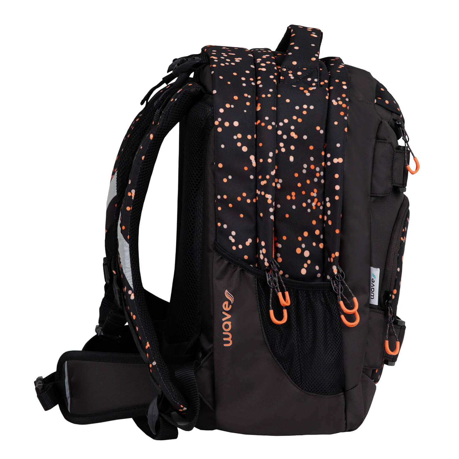 Wave Infinity Move Dots Blooms Schulrucksack