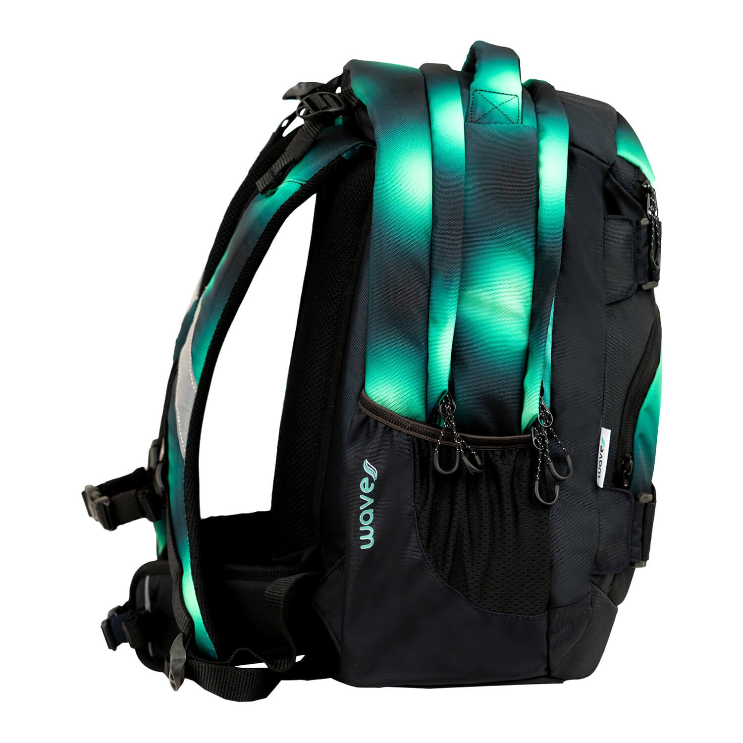 Wave Infinity Move Gradient Aurora school backpack