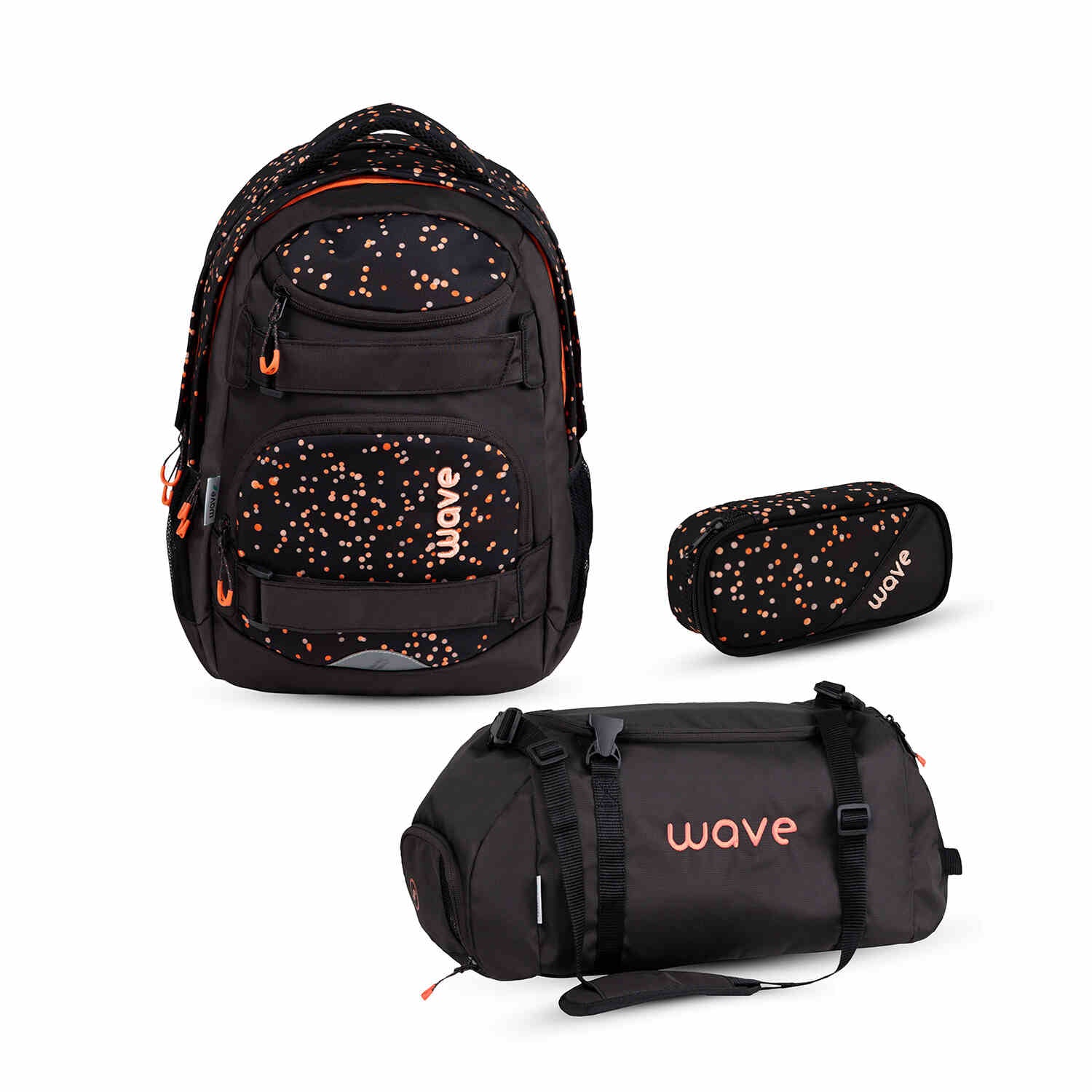 Wave Infinity Move Dots Blooms Schulrucksack Set 3 tlg.