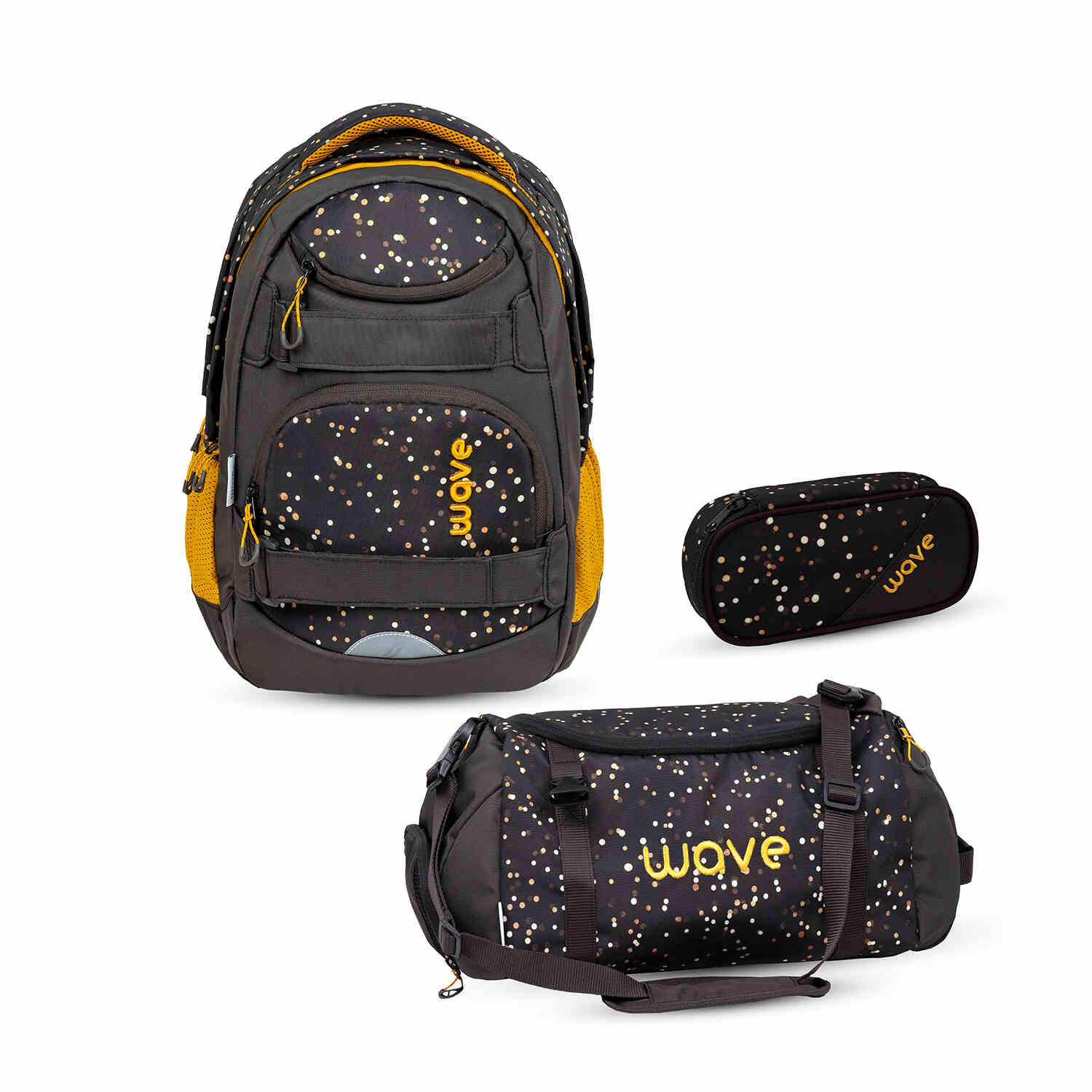 Wave Infinity Move Dots Sand Schulrucksack Set 3 tlg.