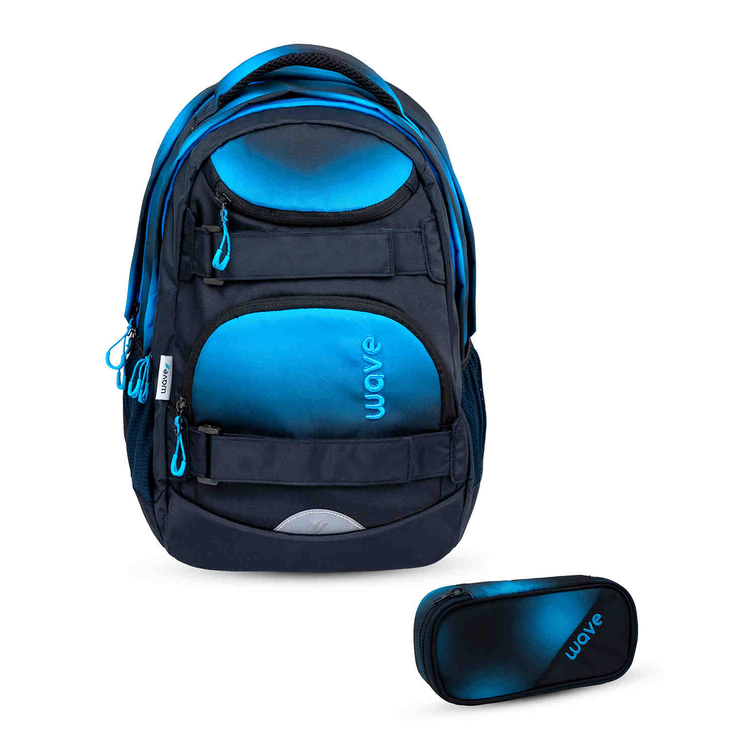 Wave Infinity Move Gradient Hazy Blue Schulrucksack Set 2 tlg.