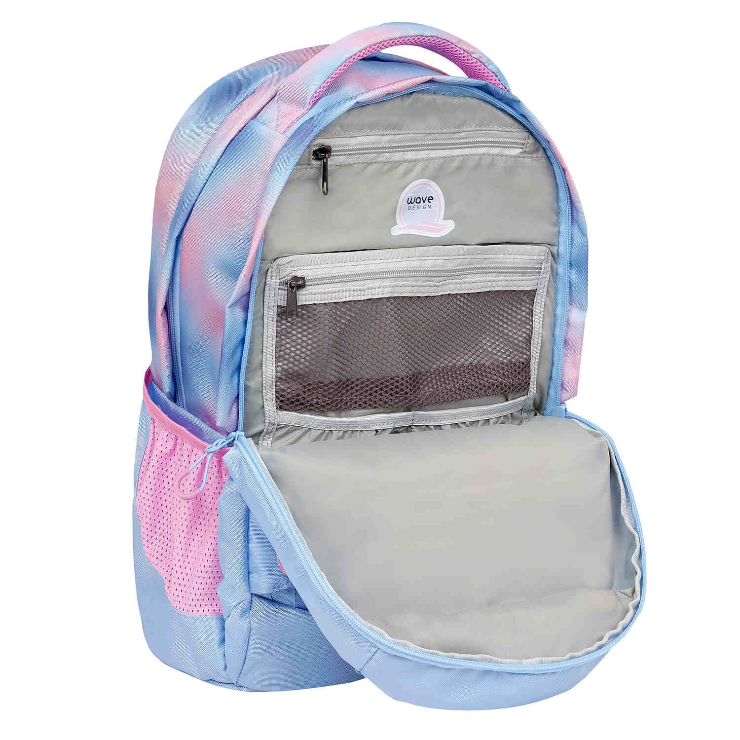 Wave Infinity Move Gradient Lavender Schulrucksack Set 3 tlg.