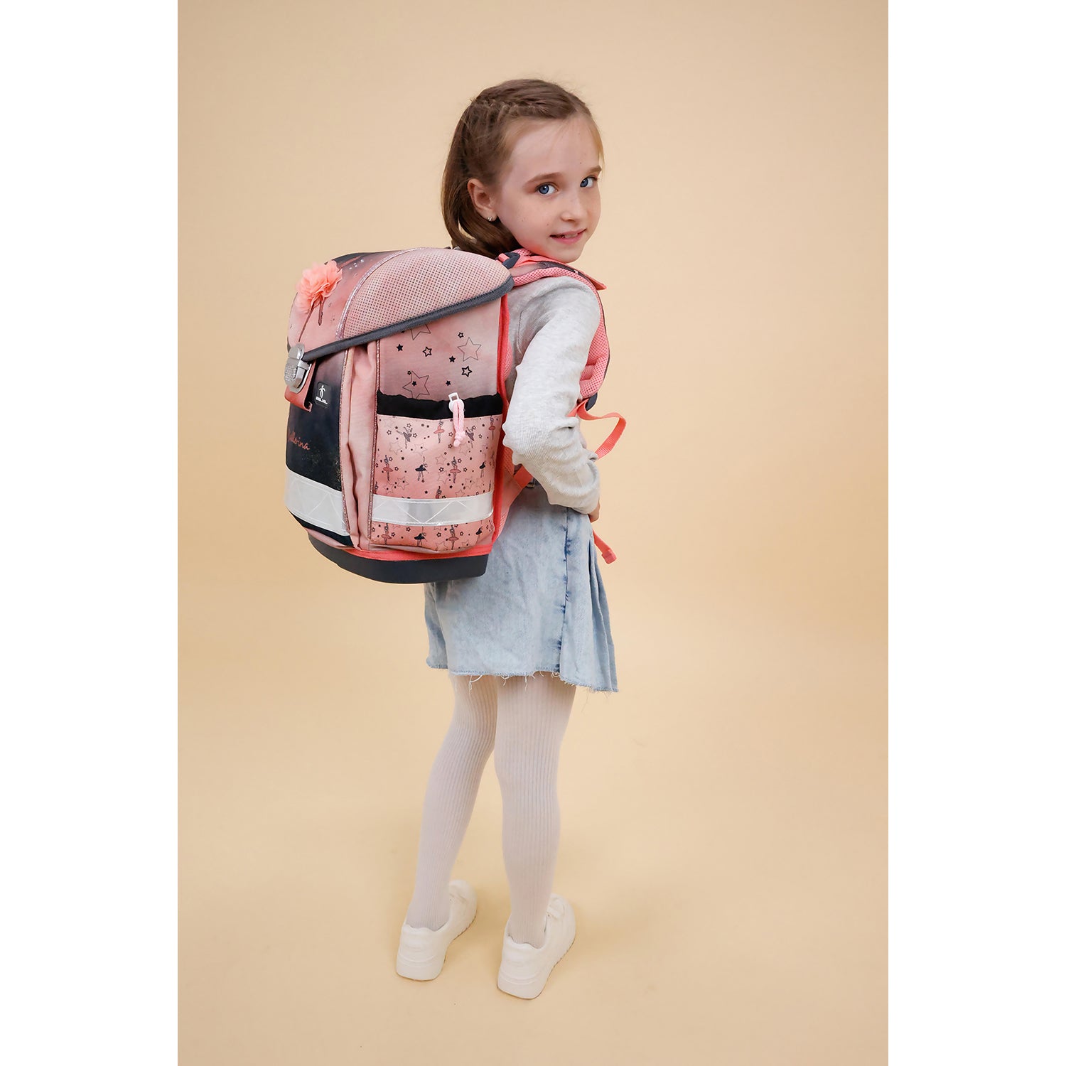 Classy Ballerina Black Pink schoolbag set 4 pcs