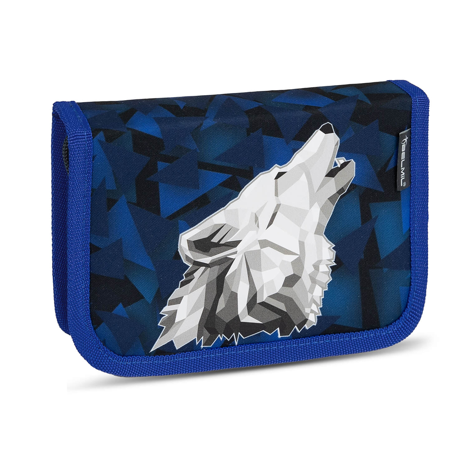 Classy Wolf Mosaic Grey schoolbag set 4 pcs