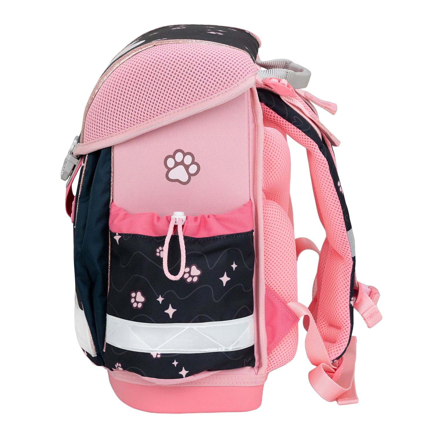 Ergonomic School Bag Set for Girls – Belmil Classy Cute Kitten Pinky (4 pcs)