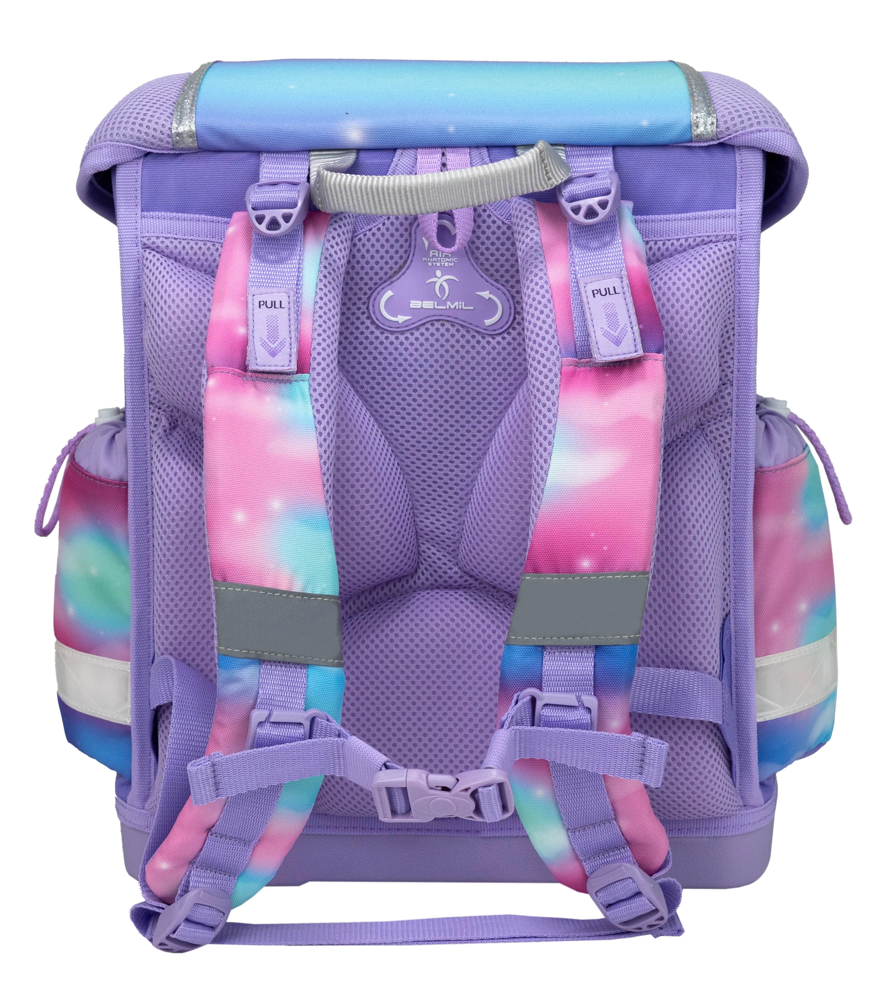 Ergonomisches Schulranzen-Set für Mädchen – Belmil Classy Heart of the Rainbow (4-tlg.)