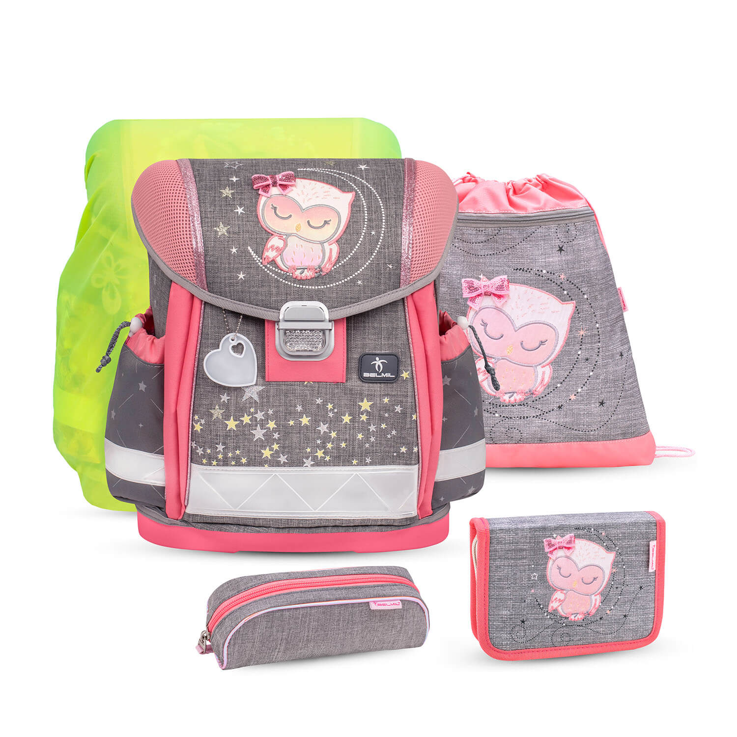 Classy Little Owl schoolbag set 5 pcs