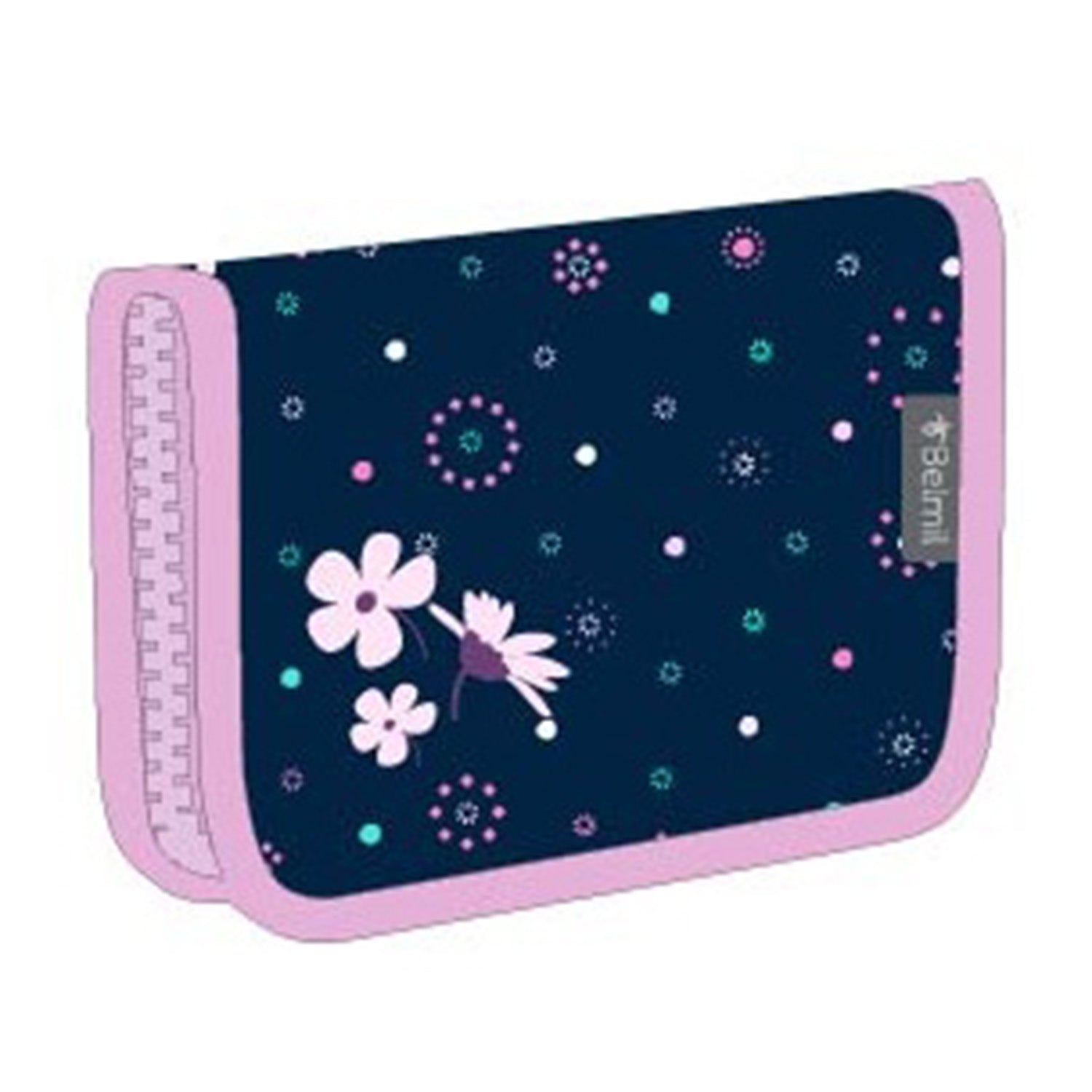 Reflective elements on the Ergonomic School Bag Set for Girls – Belmil Classy Midnight Butterfly (4 pcs) enhancing visibility and safety for kids.