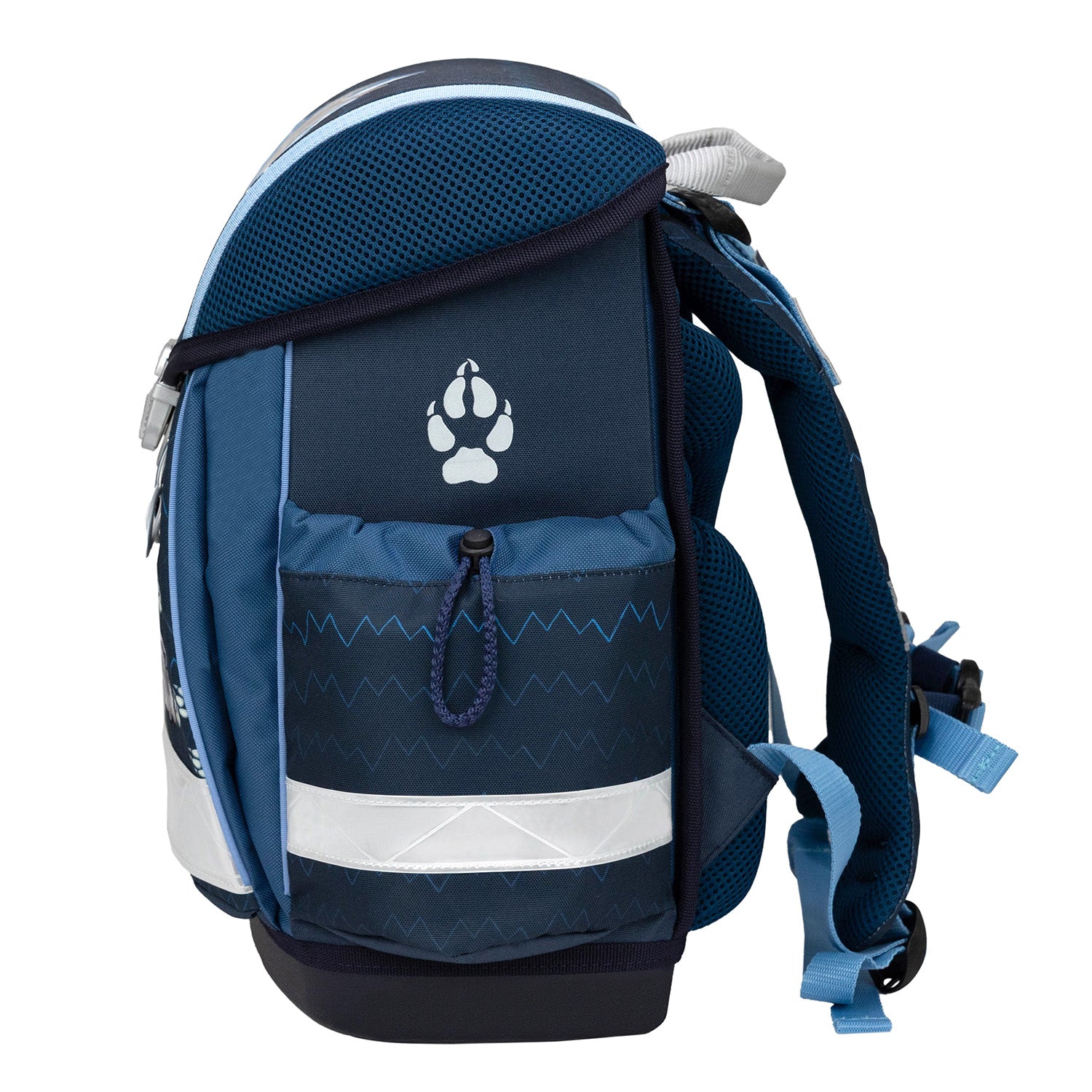 Complete set of the Ergonomic School Bag Set for Boys– Belmil Classy Northern Alpha (4 pcs) including a drawstring gym bag and two pencil cases.