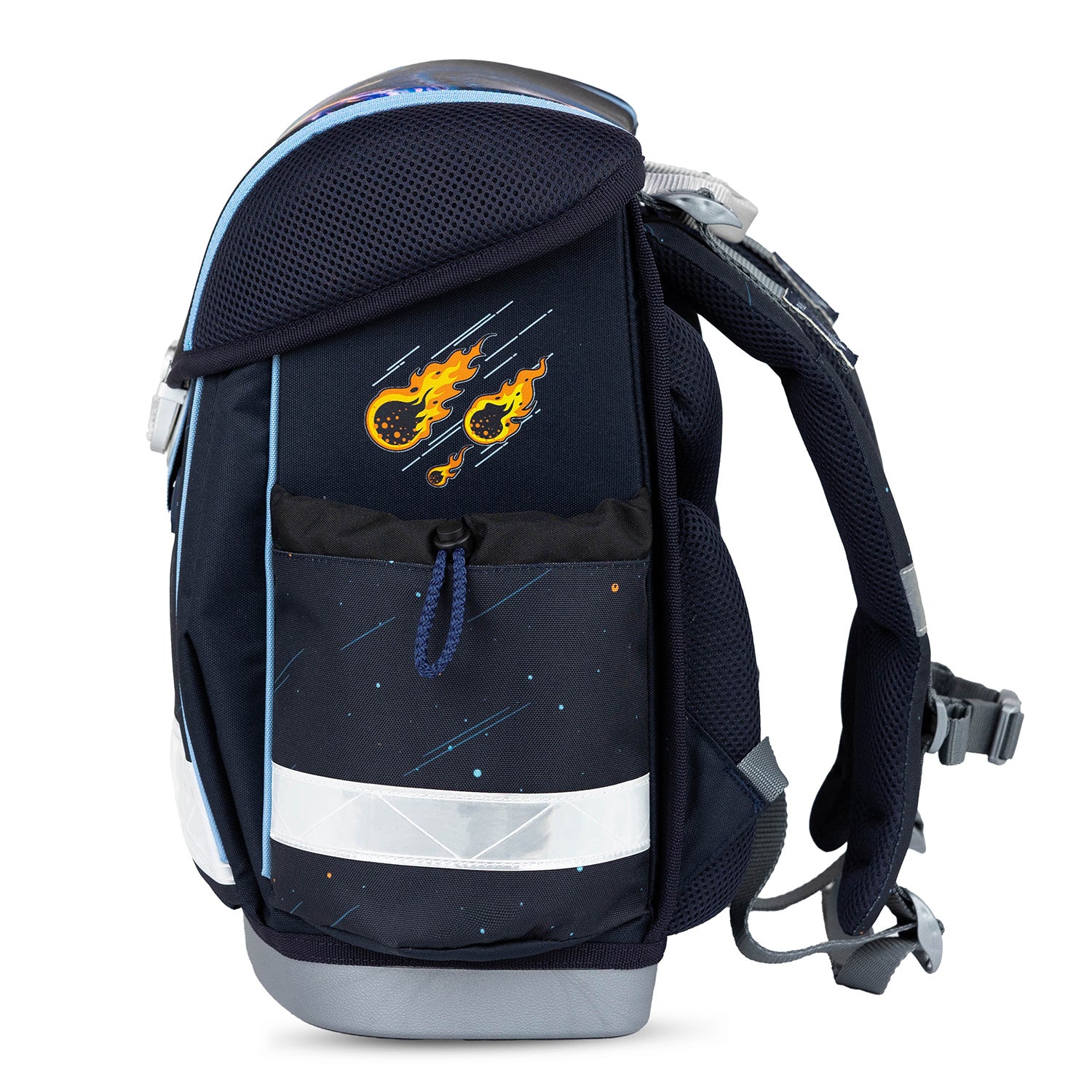 Overview of the Ergonomic School Bag Set for Boys– Belmil Classy Orion (4 pcs) showcasing its multiple compartments for organization.