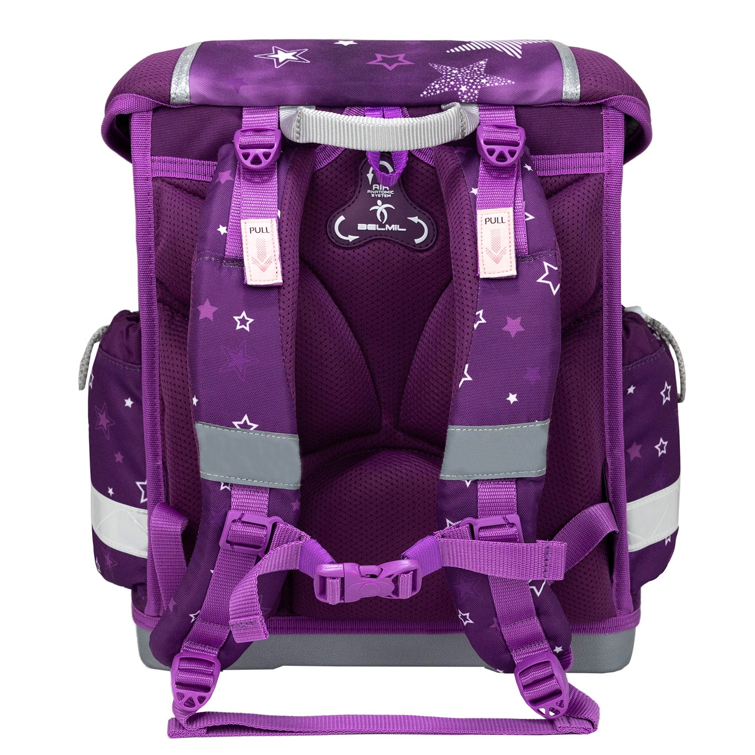 Ergonomic School Bag Set for Girls – Belmil Classy Prima Star (4 pcs) highlights the lightweight design, perfect for young students.