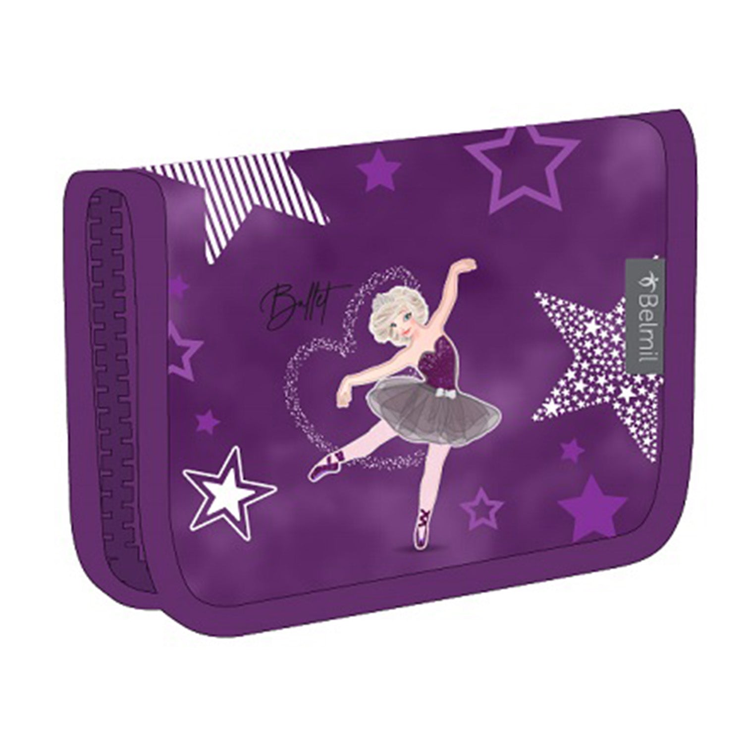 Safety features of the Ergonomic School Bag Set for Girls – Belmil Classy Prima Star (4 pcs) include reflective elements for visibility.