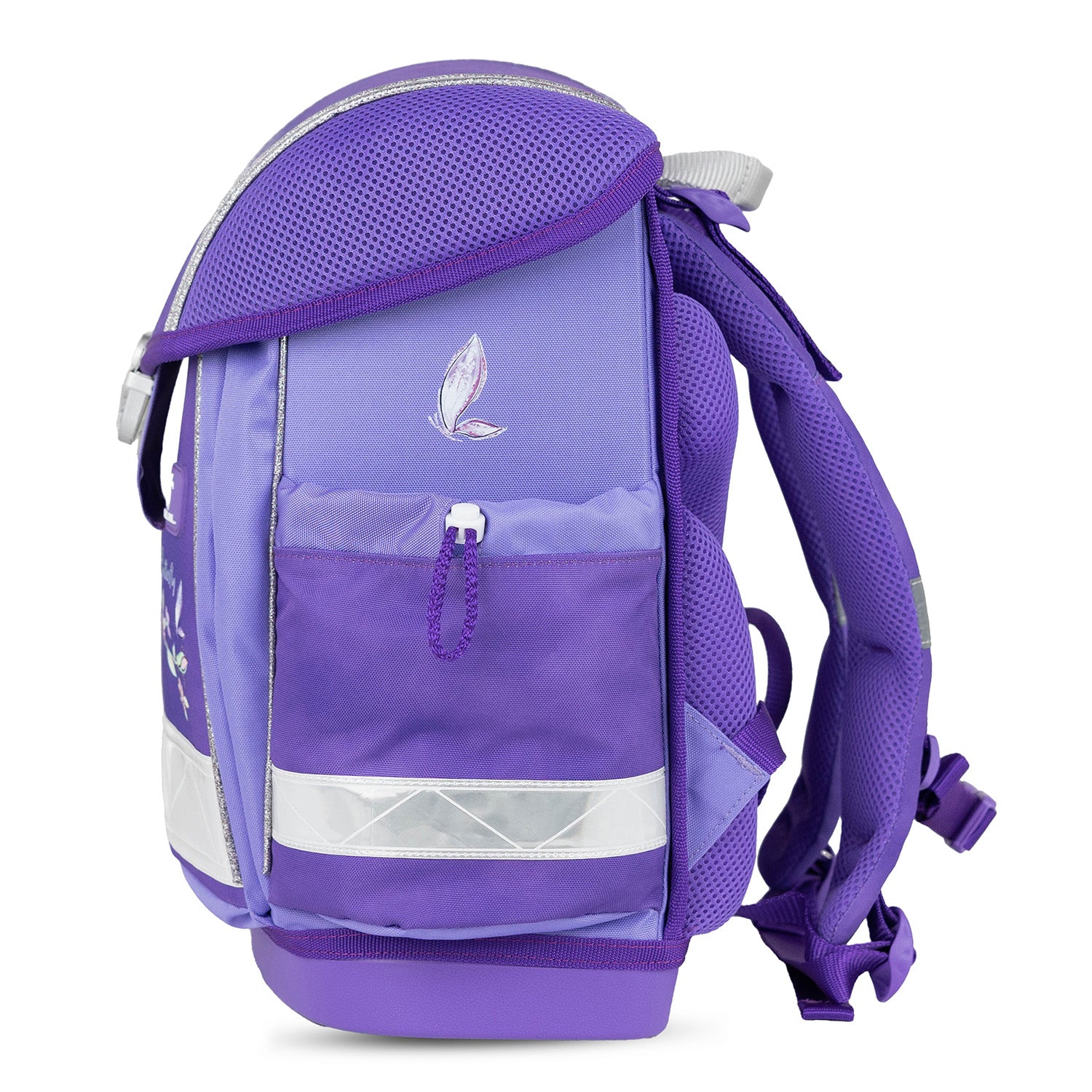 The stylish unicorn raincoat included in the Belmil Classy Ergonomic School Bag Set for Girls “Starlight Wings” Design + Unicorn Raincoat – 4-Piece Back-to-School Bundle, demonstrating its expandable design.