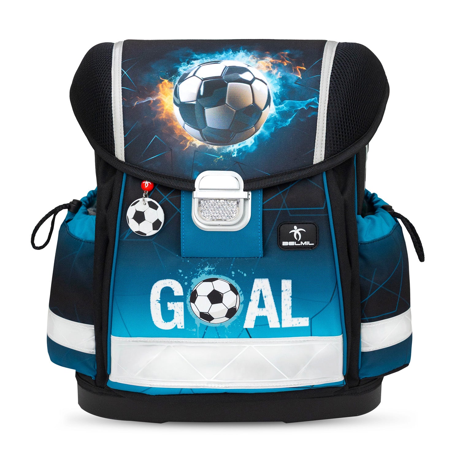 Ergonomic School Bag Set for Boys– Belmil Classy Storm Goal (4 pcs)