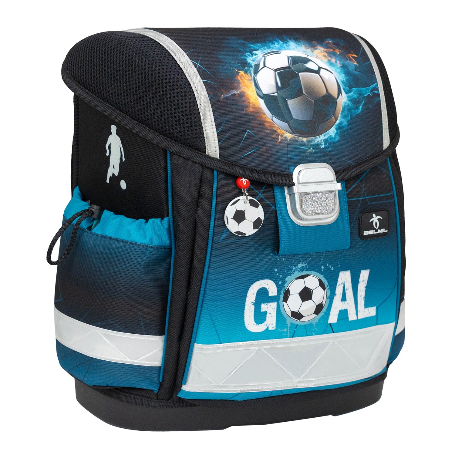 Ergonomic School Bag Set for Boys– Belmil Classy Storm Goal (4 pcs)
