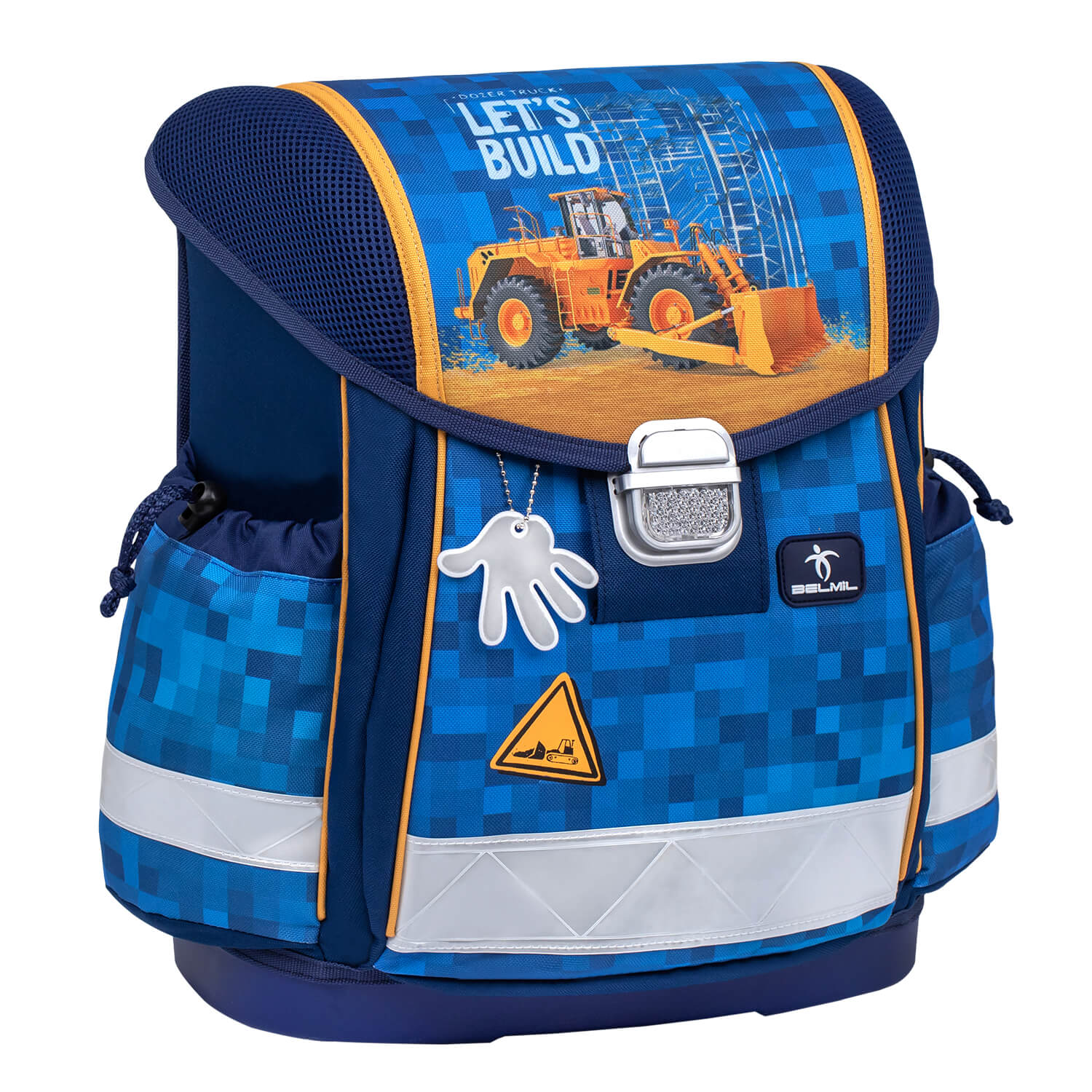Classy Bulldozer schoolbag set 5 pcs with Gratis keychain