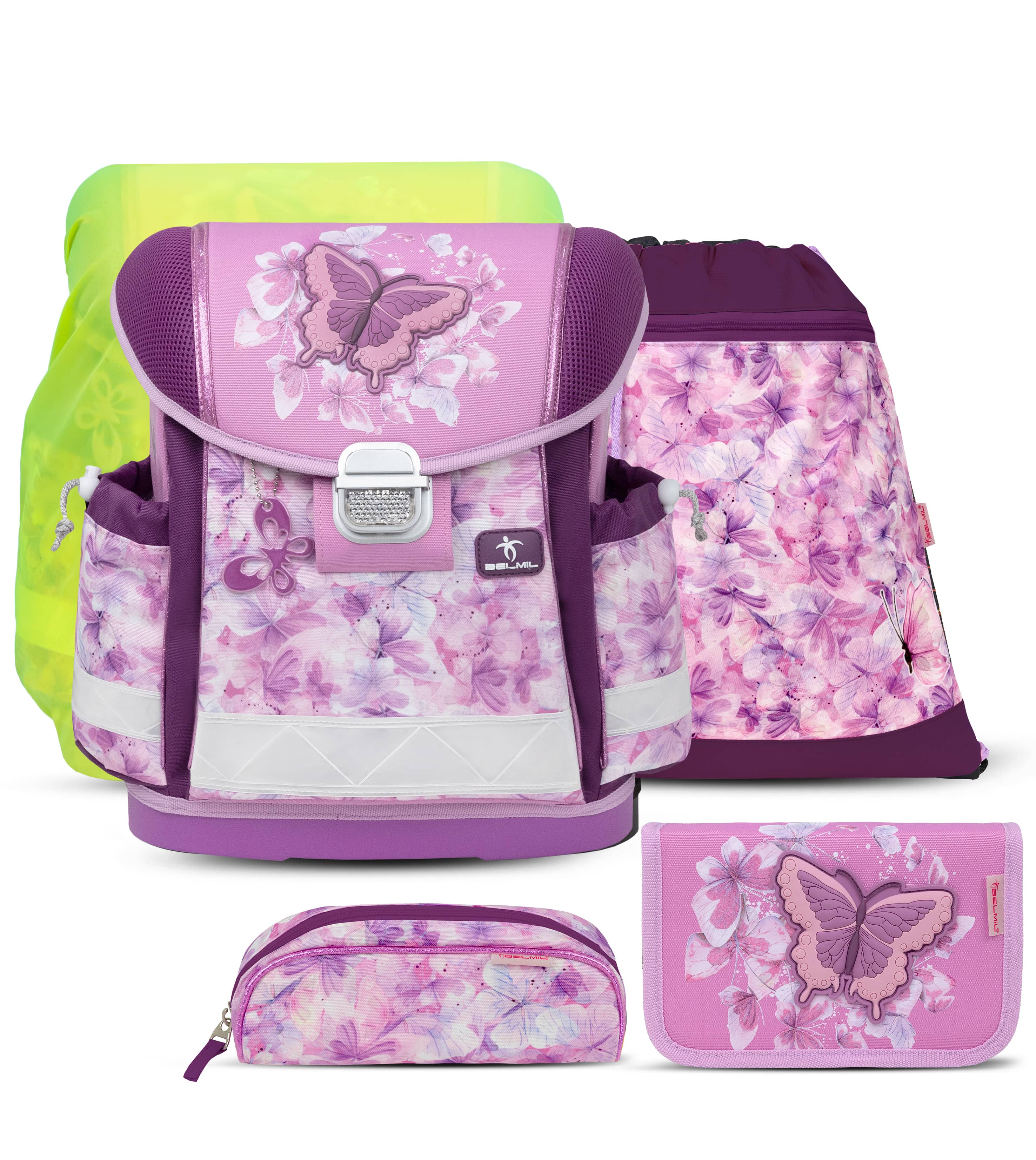 Classy Chic Charms Schulranzen Set mit Regenhülle 5 Stück