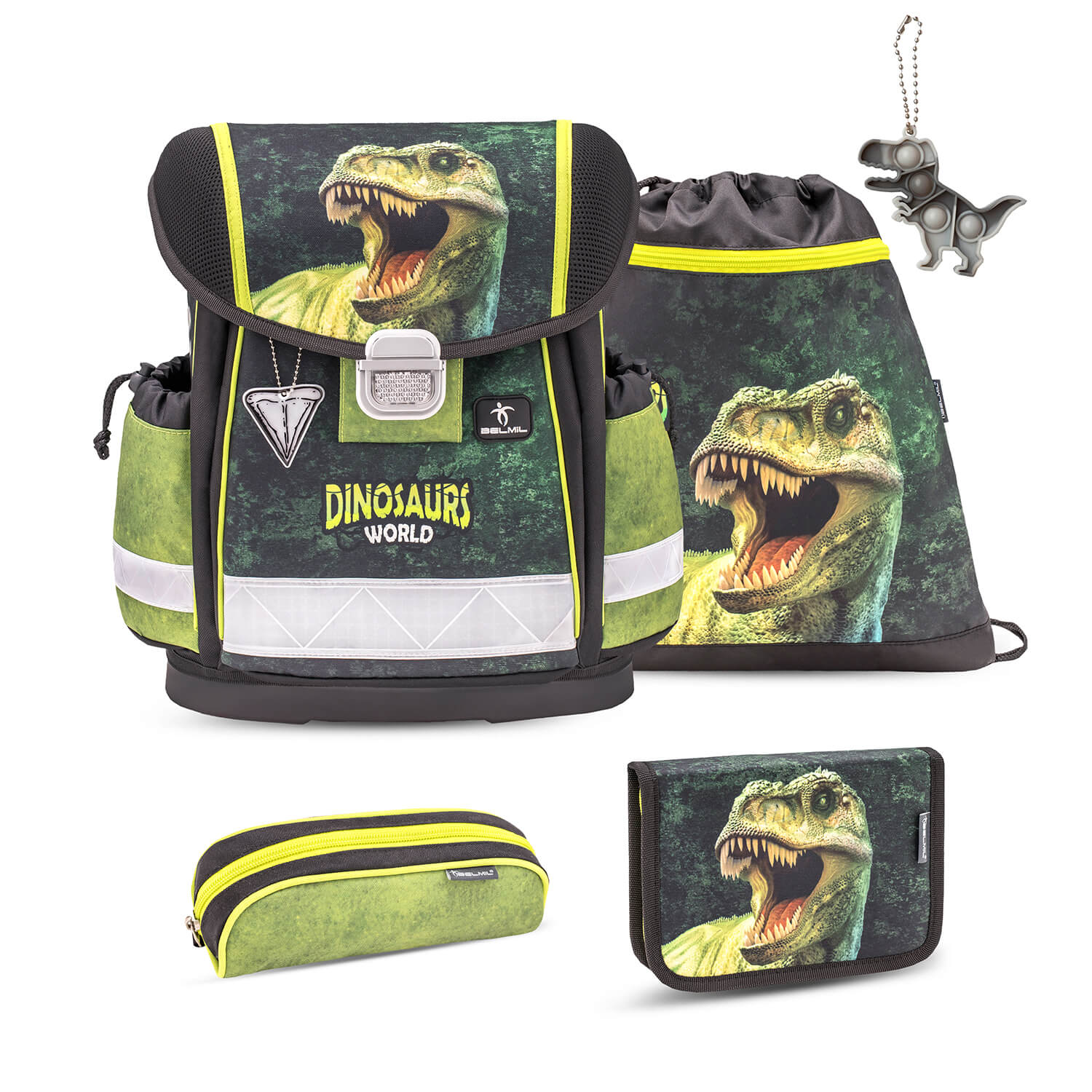 Classy Dinosaur World 2 schoolbag set 5 pcs with GRATIS keychain