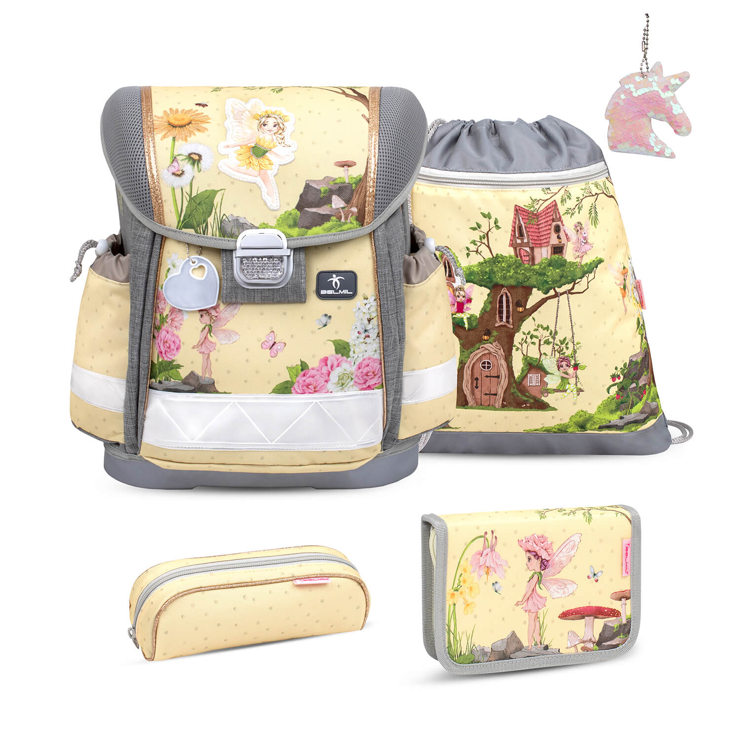 Classy Fairy Garden schoolbag set 5 pcs with GRATIS keychain
