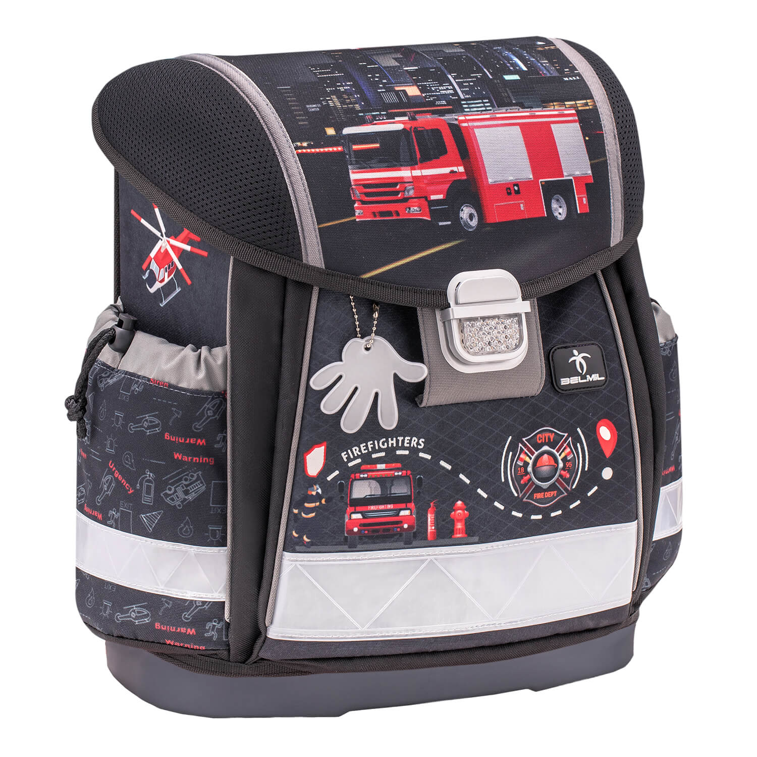 Classy Firetruck 2 schoolbag set 4 pcs