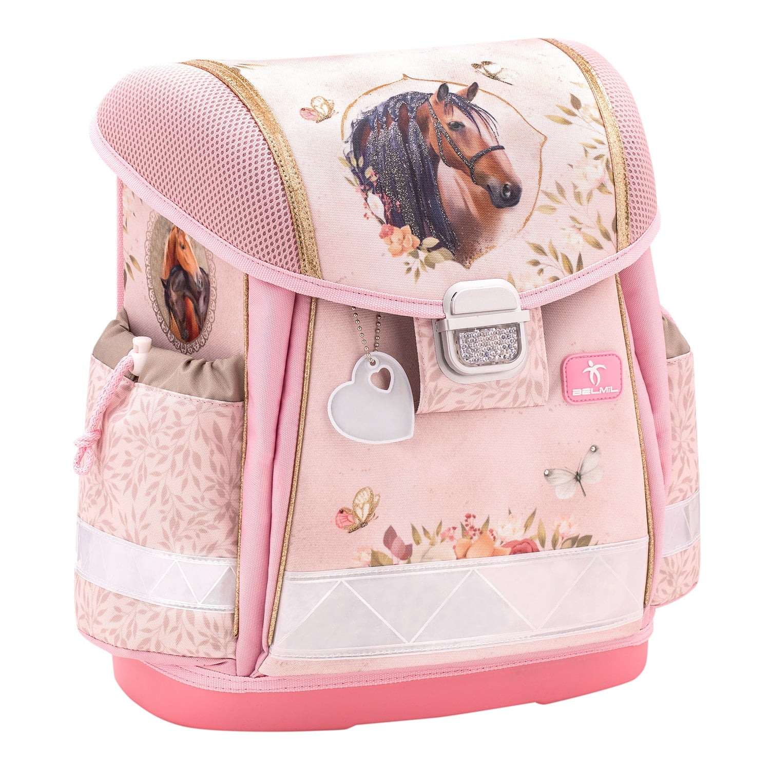 Classy Horse Chestnut Pink schoolbag