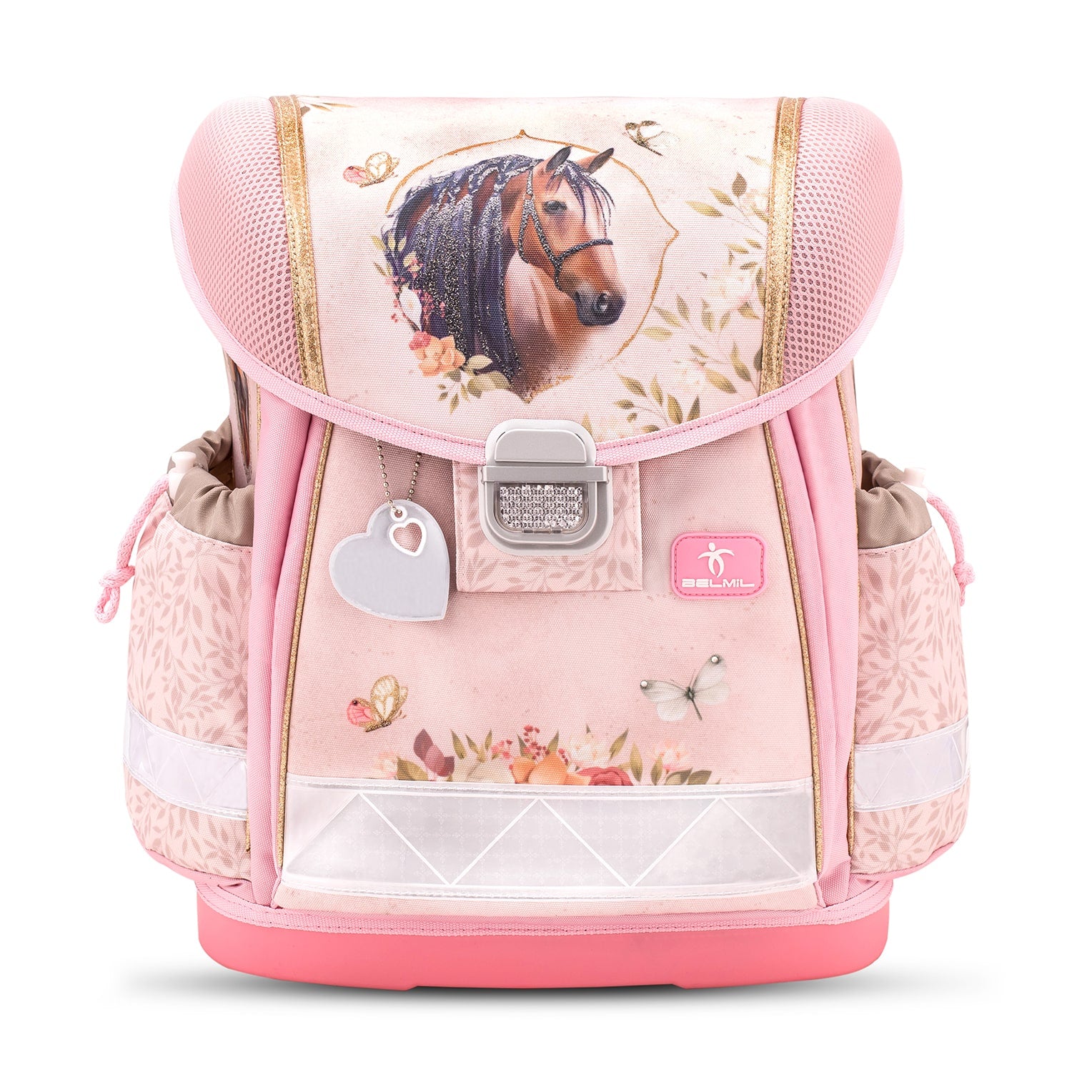 Classy Horse Chestnut Pink schoolbag