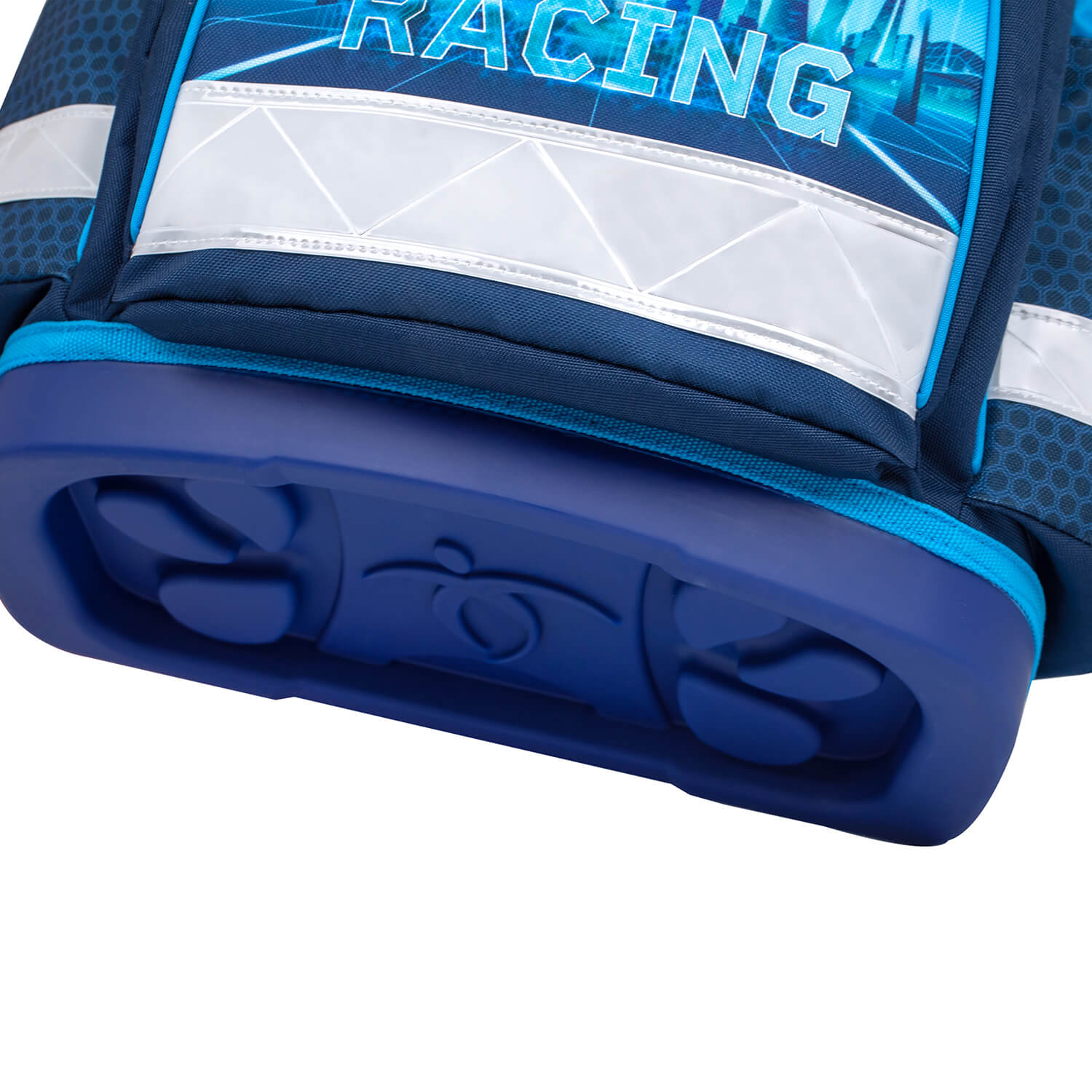 Classy Racing Blue Neon Schulranzen Set 5 tlg. mit GRATIS Schlüsselanhänger