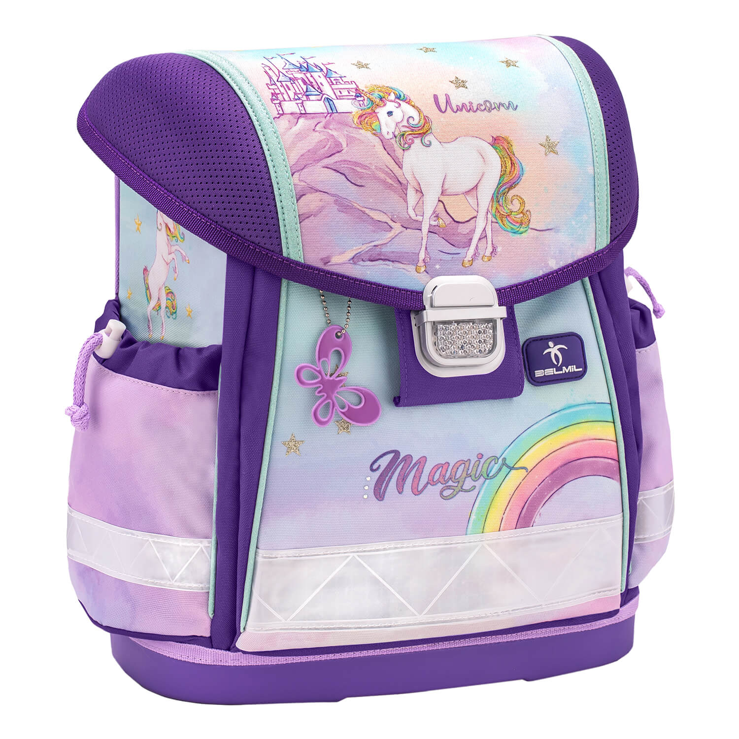Classy Rainbow Unicorn Magic schoolbag set 4 pcs
