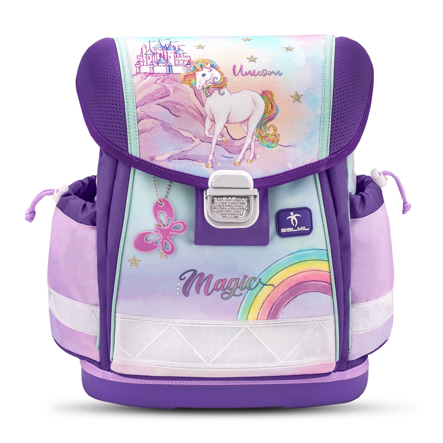 Classy Rainbow Unicorn Magic schoolbag