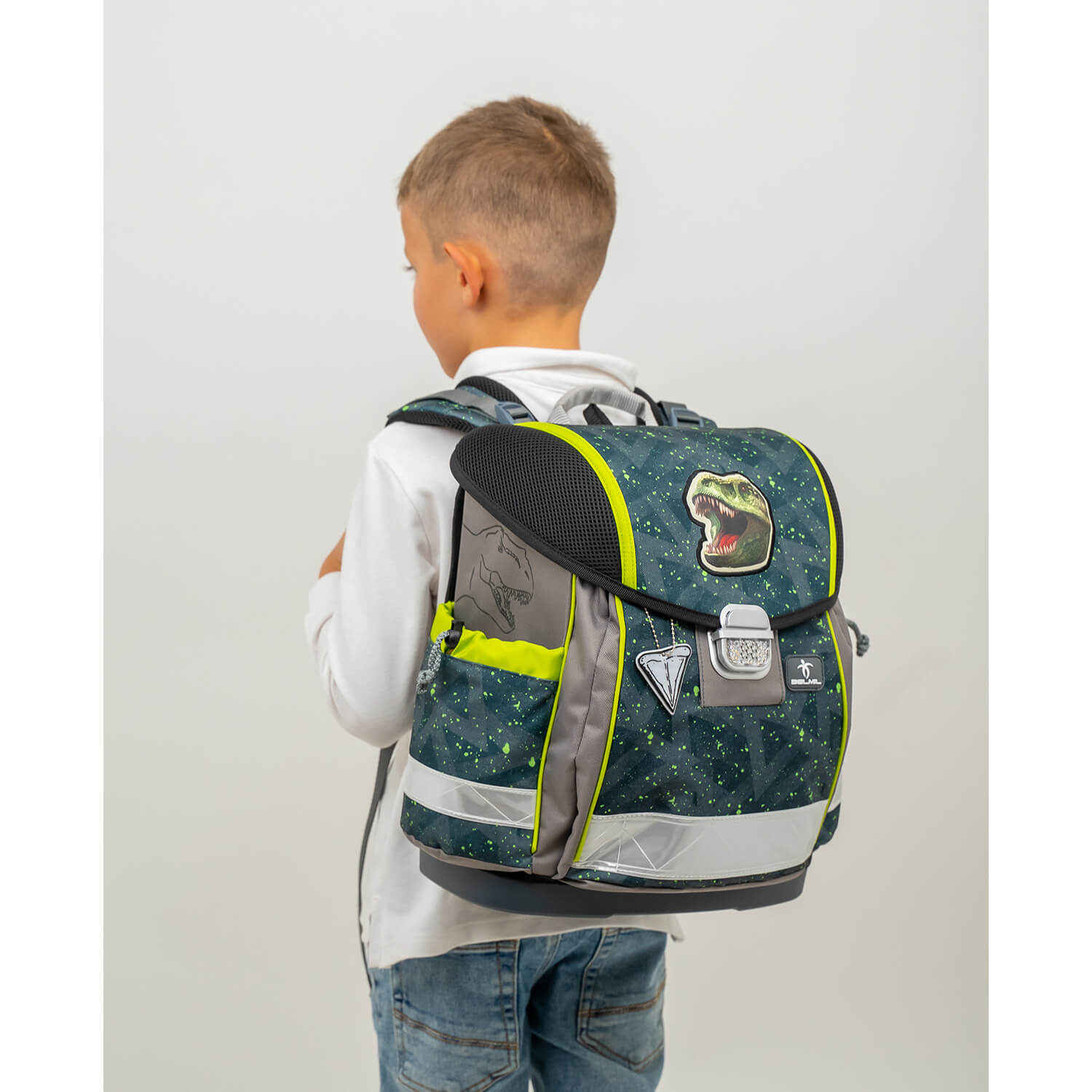 Classy T-Rex Roar schoolbag set 5 pcs with GRATIS keychain