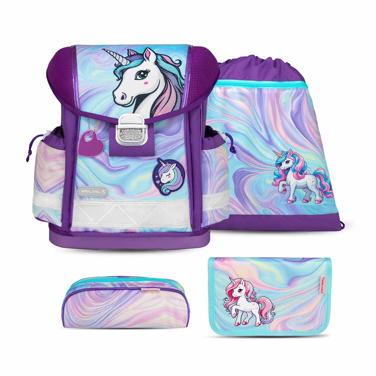 Classy Unicorn Dream Schulranzen Set 4 tlg.