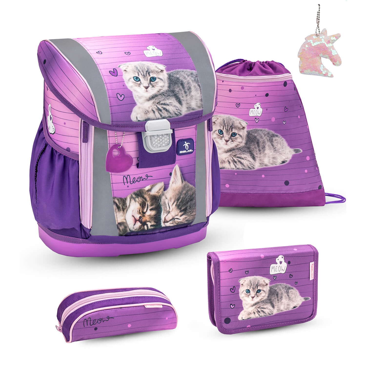 Customize Me Little Caty schoolbag set 5 pcs with GRATIS keychain
