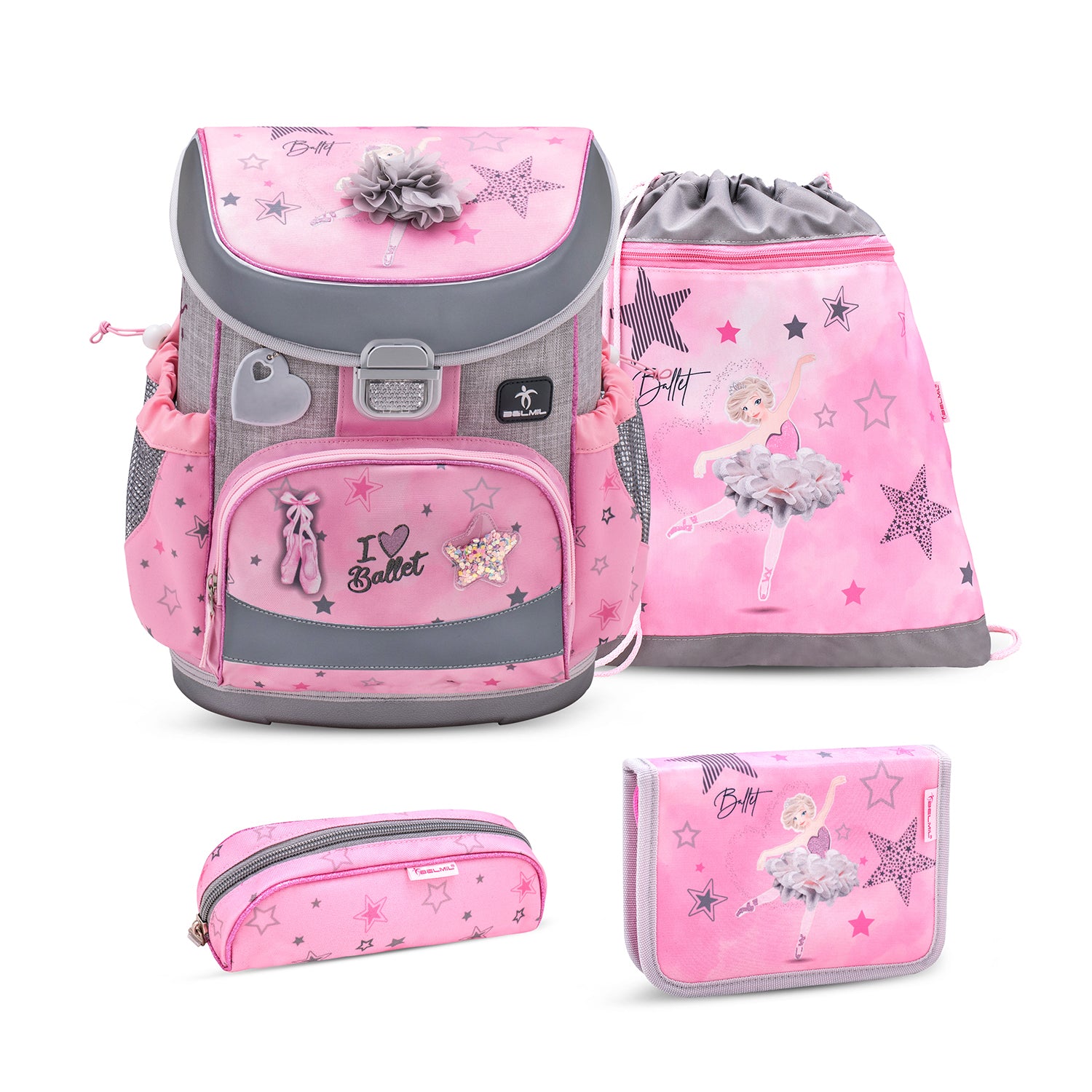 Mini-Fit Ballet Light Pink schoolbag set 5 pcs with GRATIS keychain