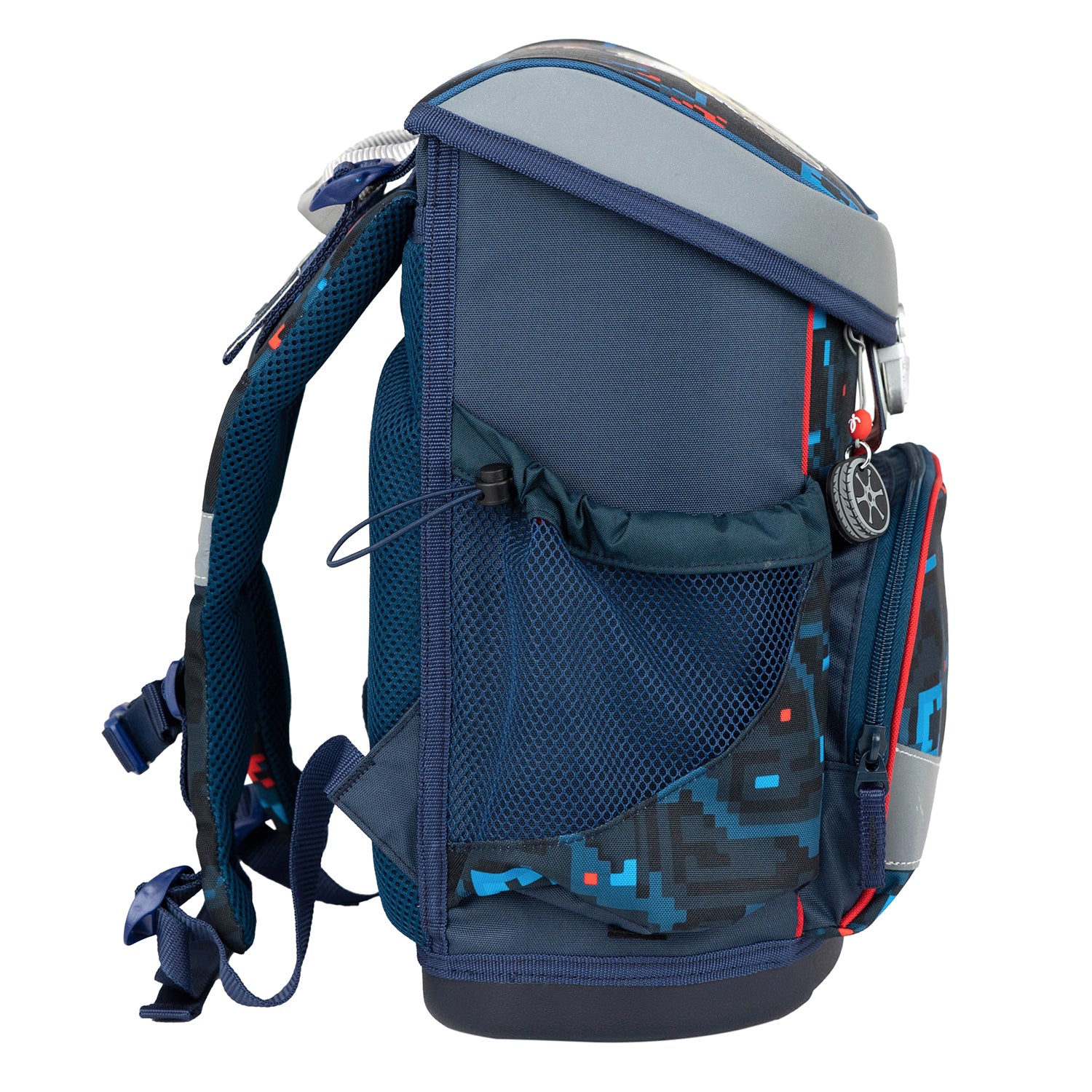 Interior compartments of the Ergonomic School Bag Set for Boys – Belmil Mini-Fit PixelTrak (4 pcs) with spacious A4 compatible storage.